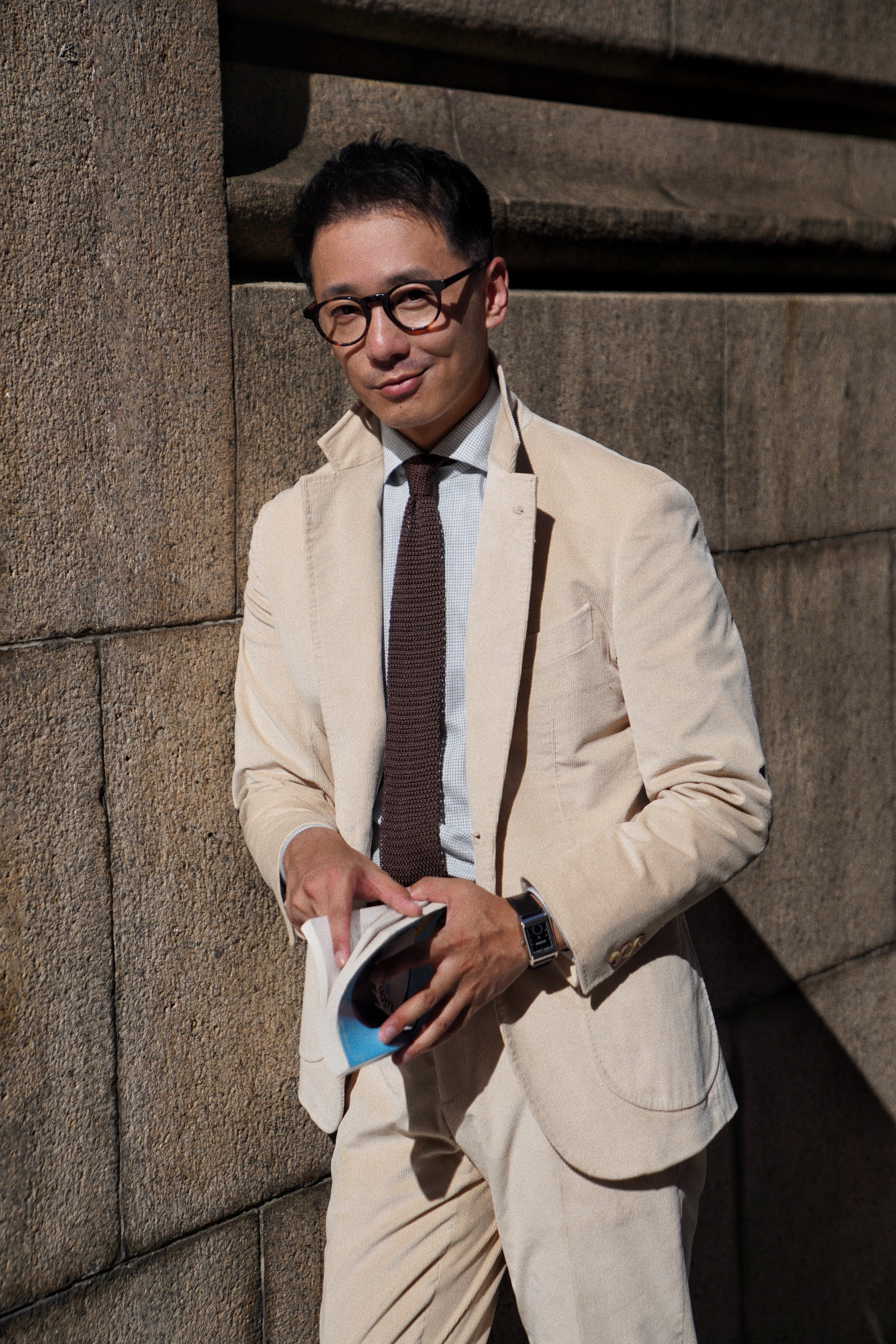 Light Khaki Corduroy Suit #742
