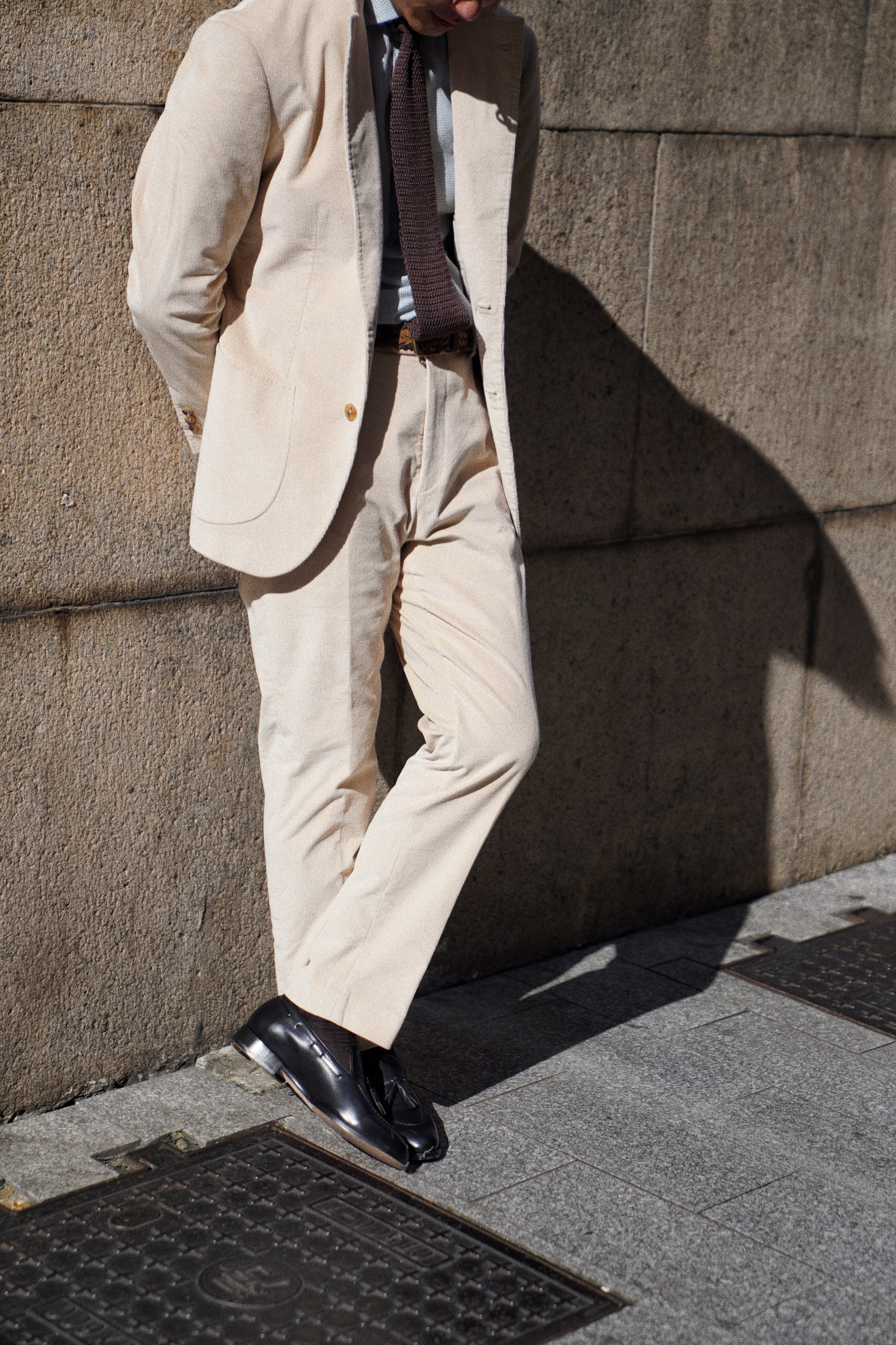 Light Khaki Corduroy Suit #742