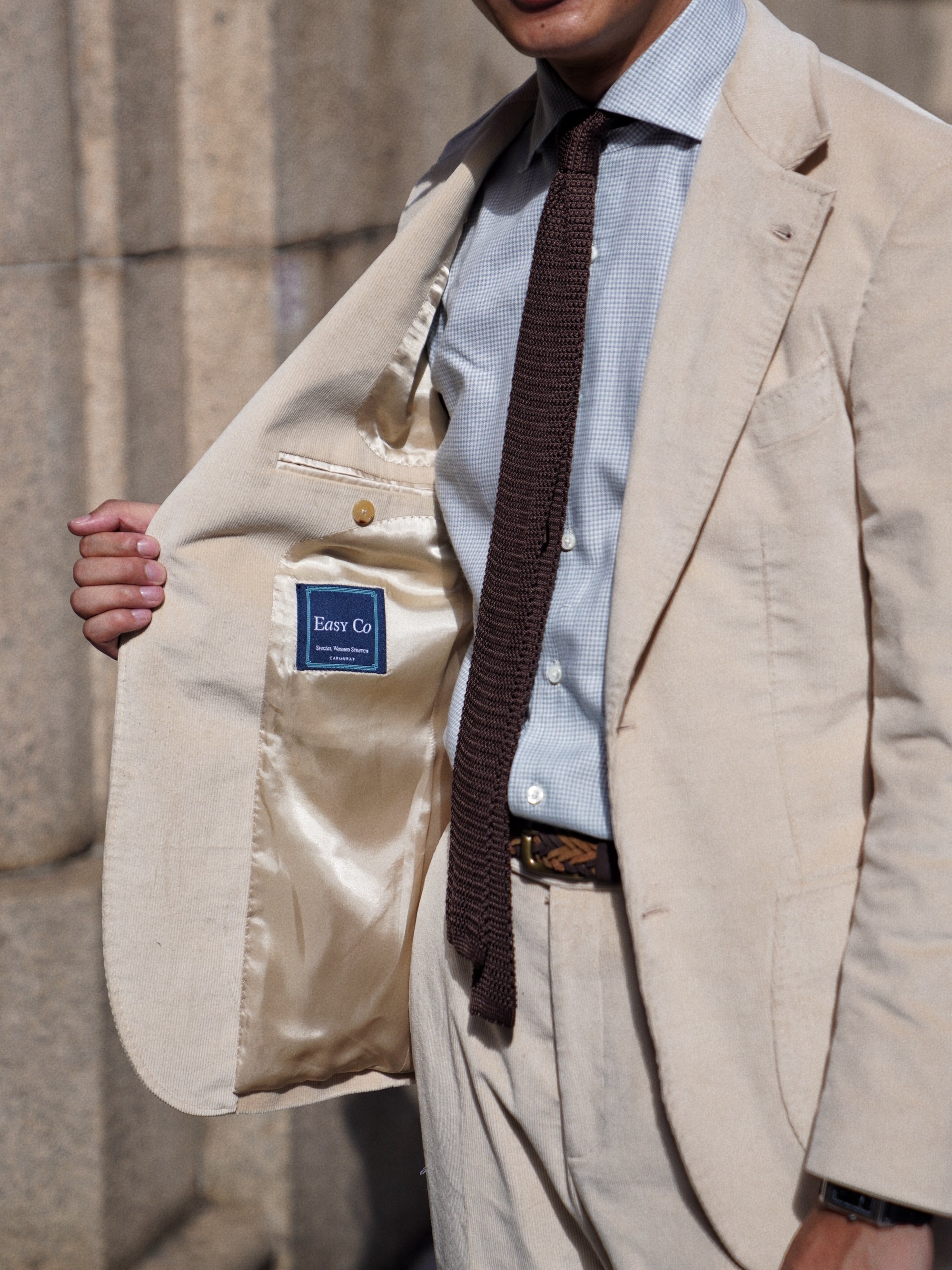 Light Khaki Corduroy Suit #742