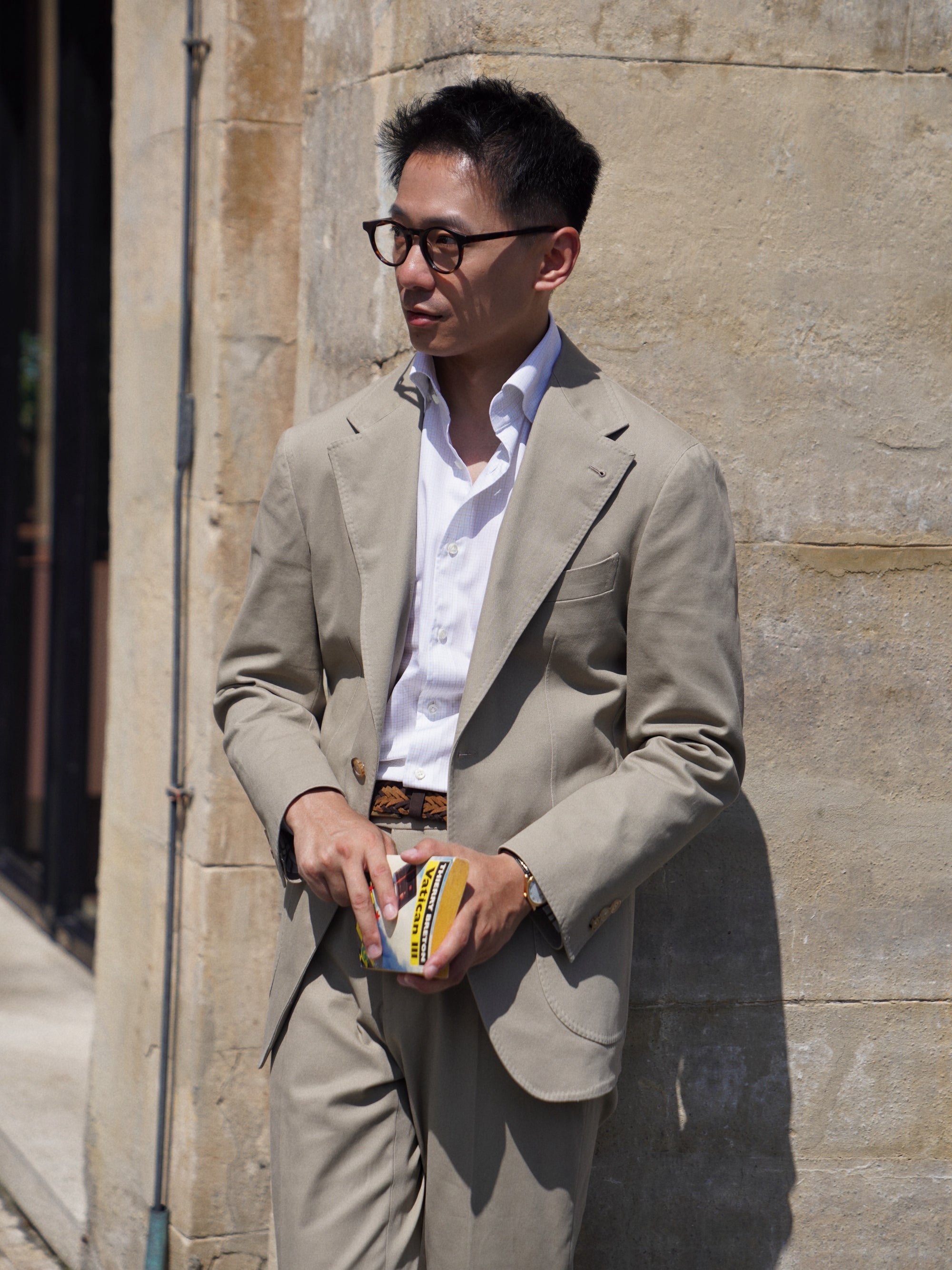 Olive Cotton Blending Suit #942