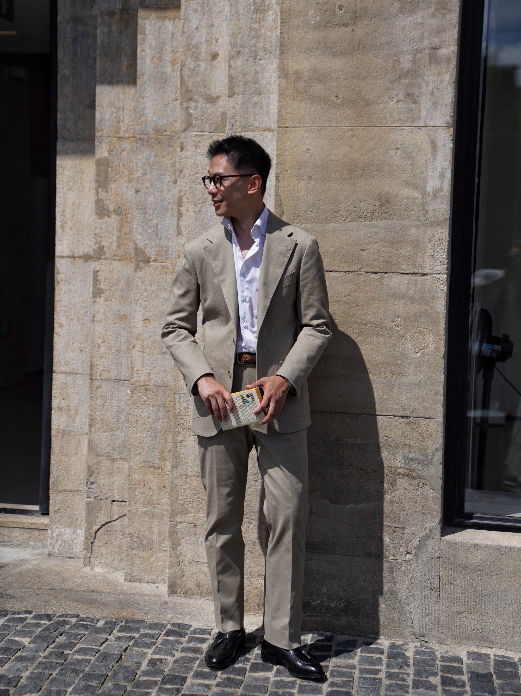 Olive Cotton Blending Suit #942