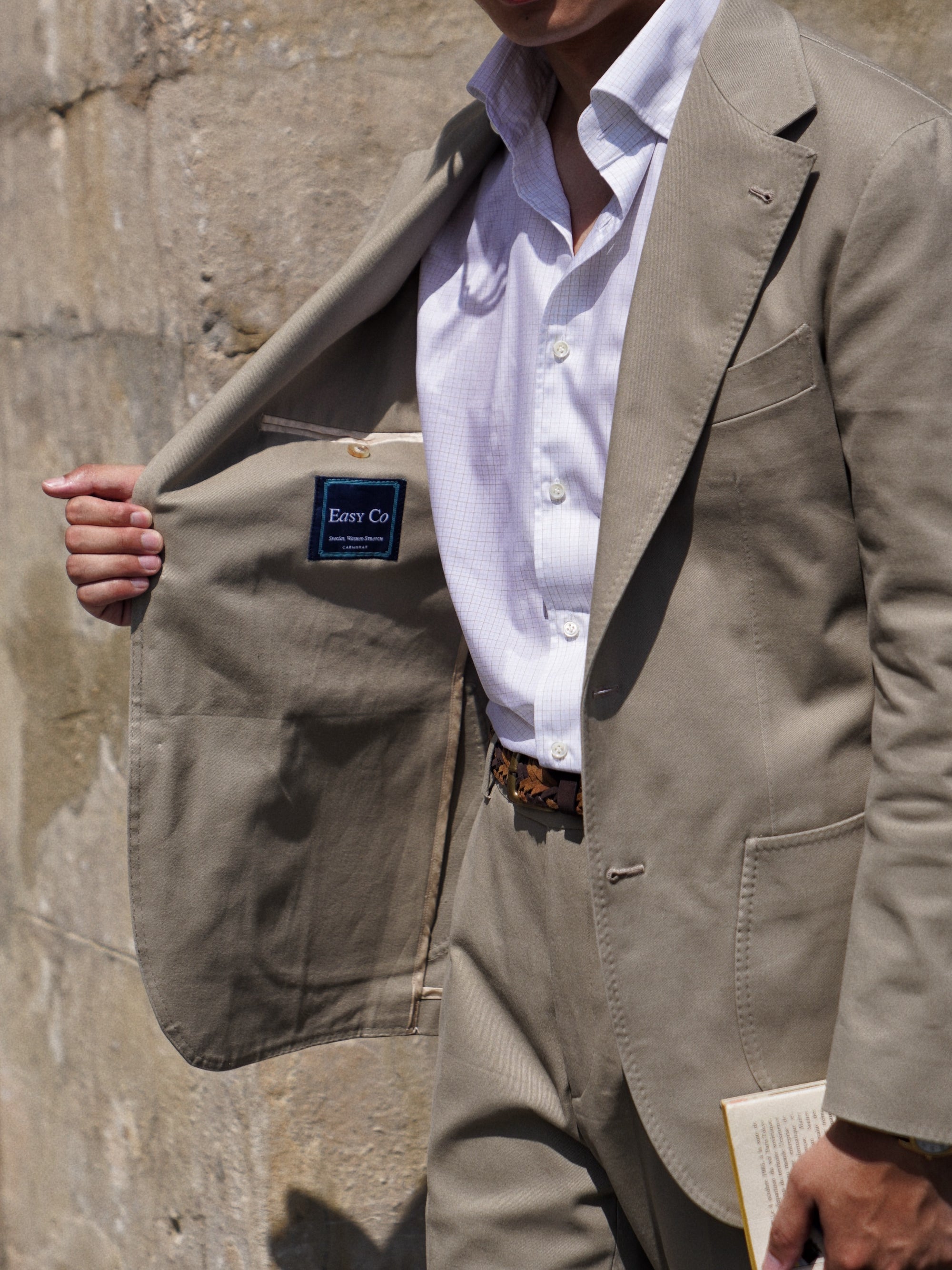 Olive Cotton Blending Suit #942