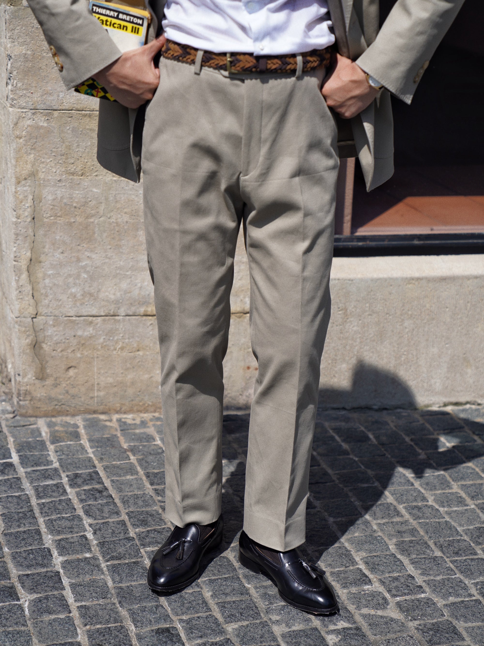 Olive Cotton Blending Suit #942