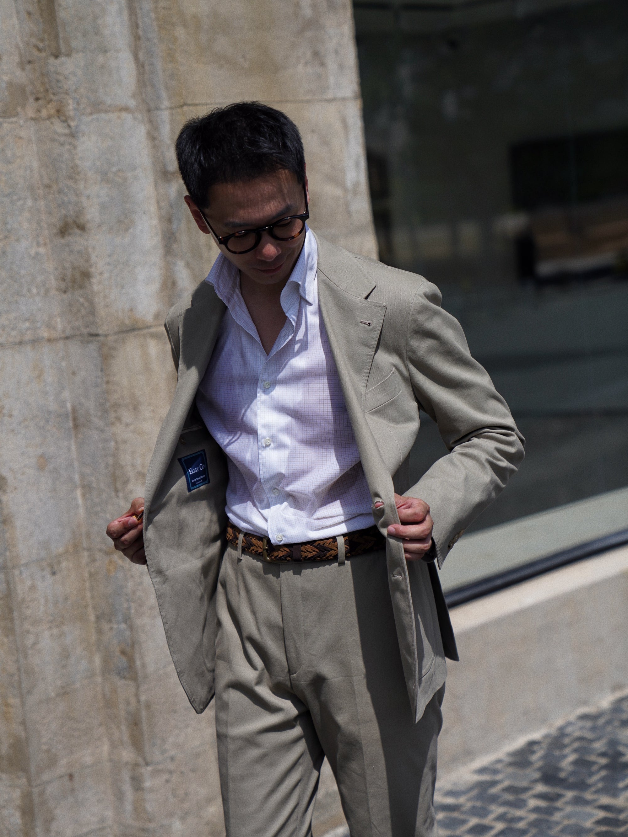 Olive Cotton Blending Suit #942