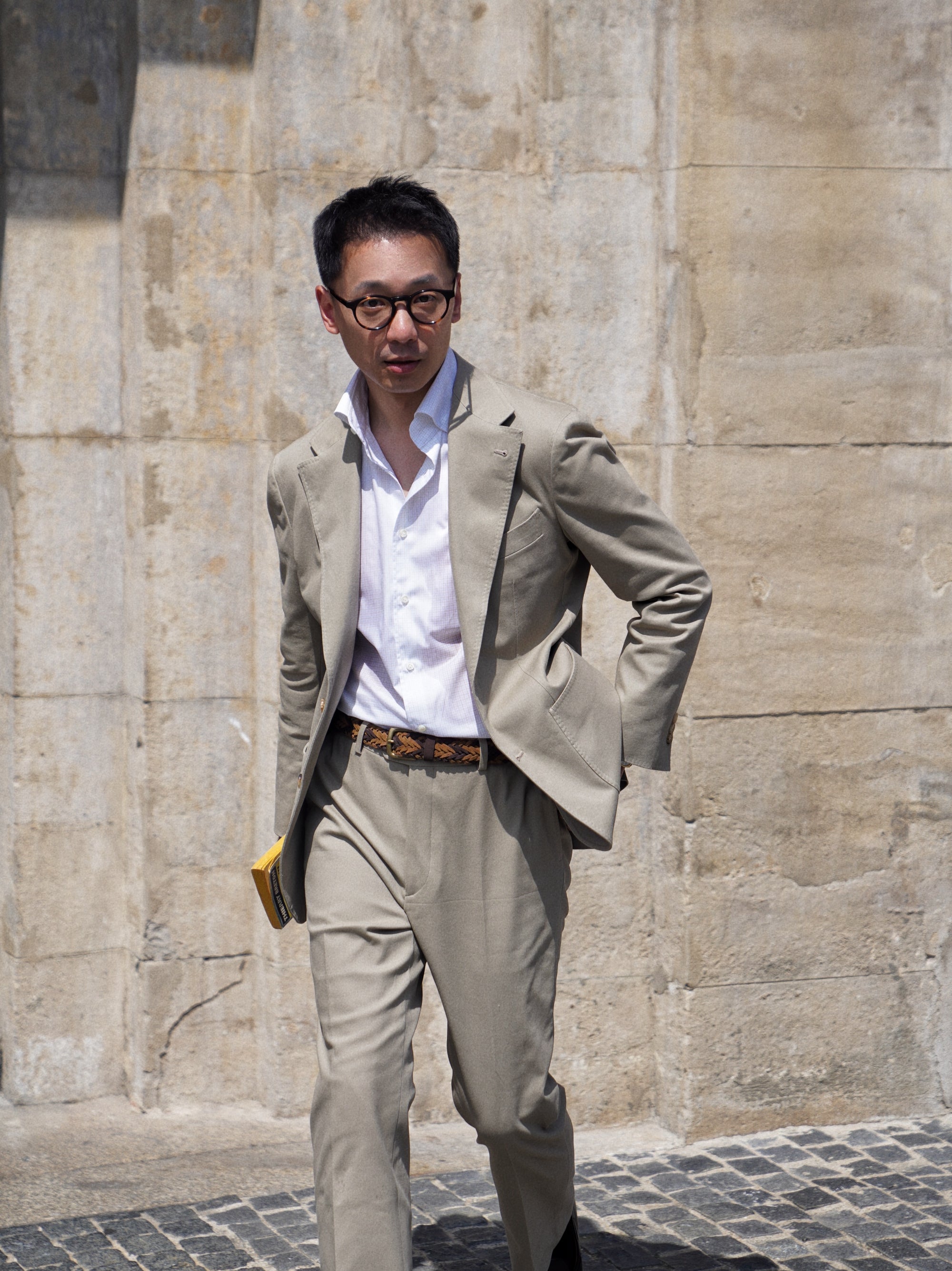 Olive Cotton Blending Suit #942