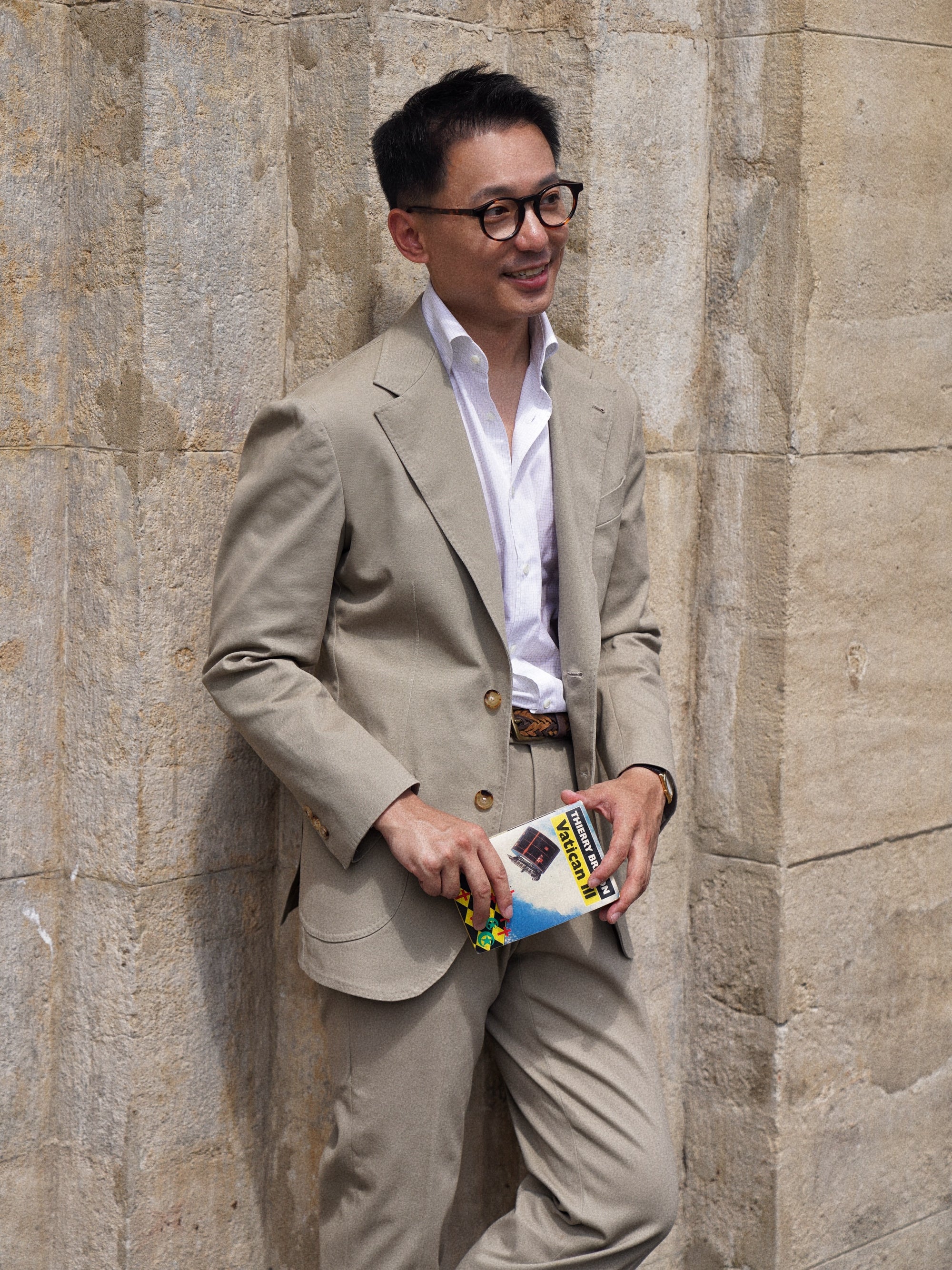 Olive Cotton Blending Suit #942