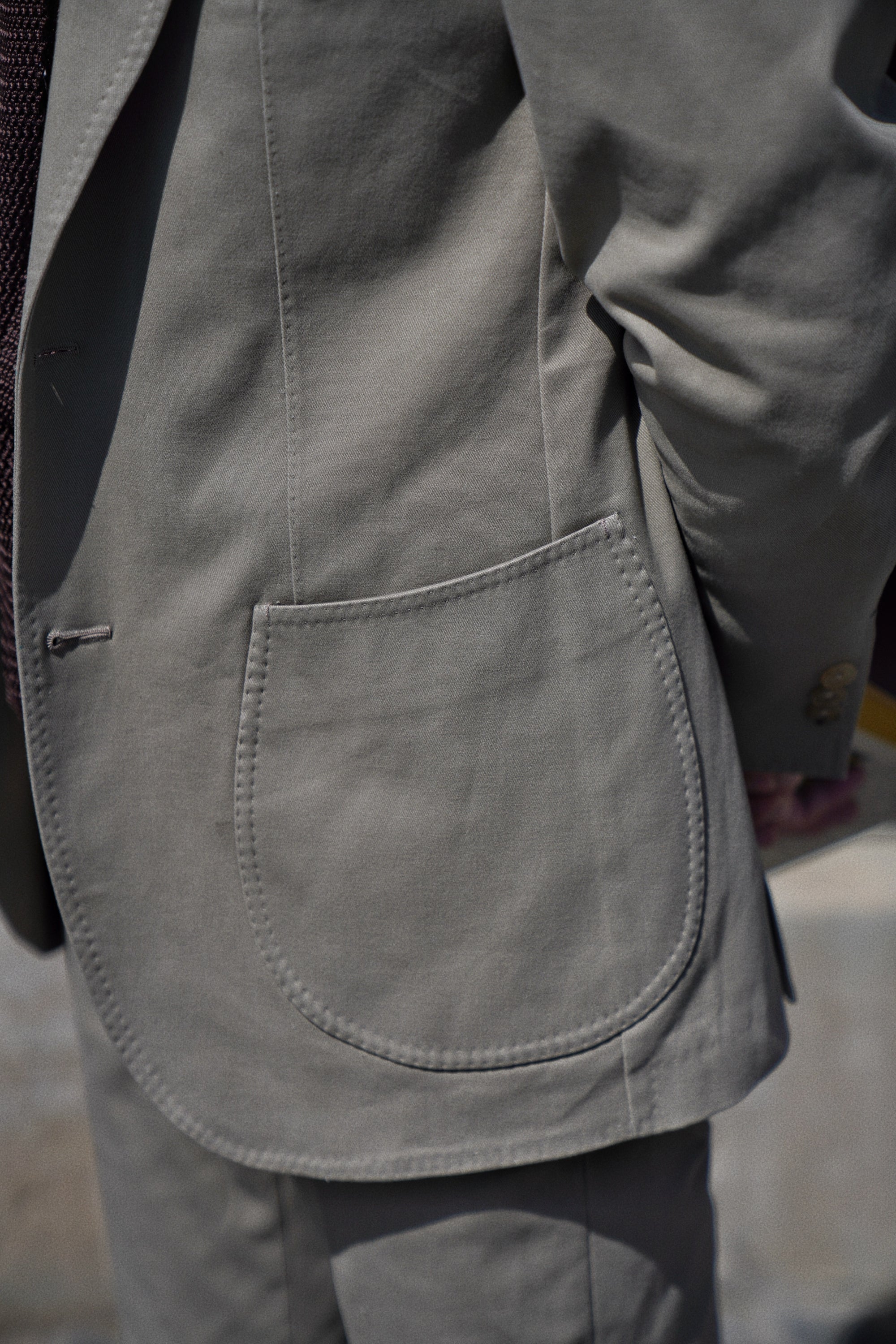 Olive Cotton Blending Suit #942