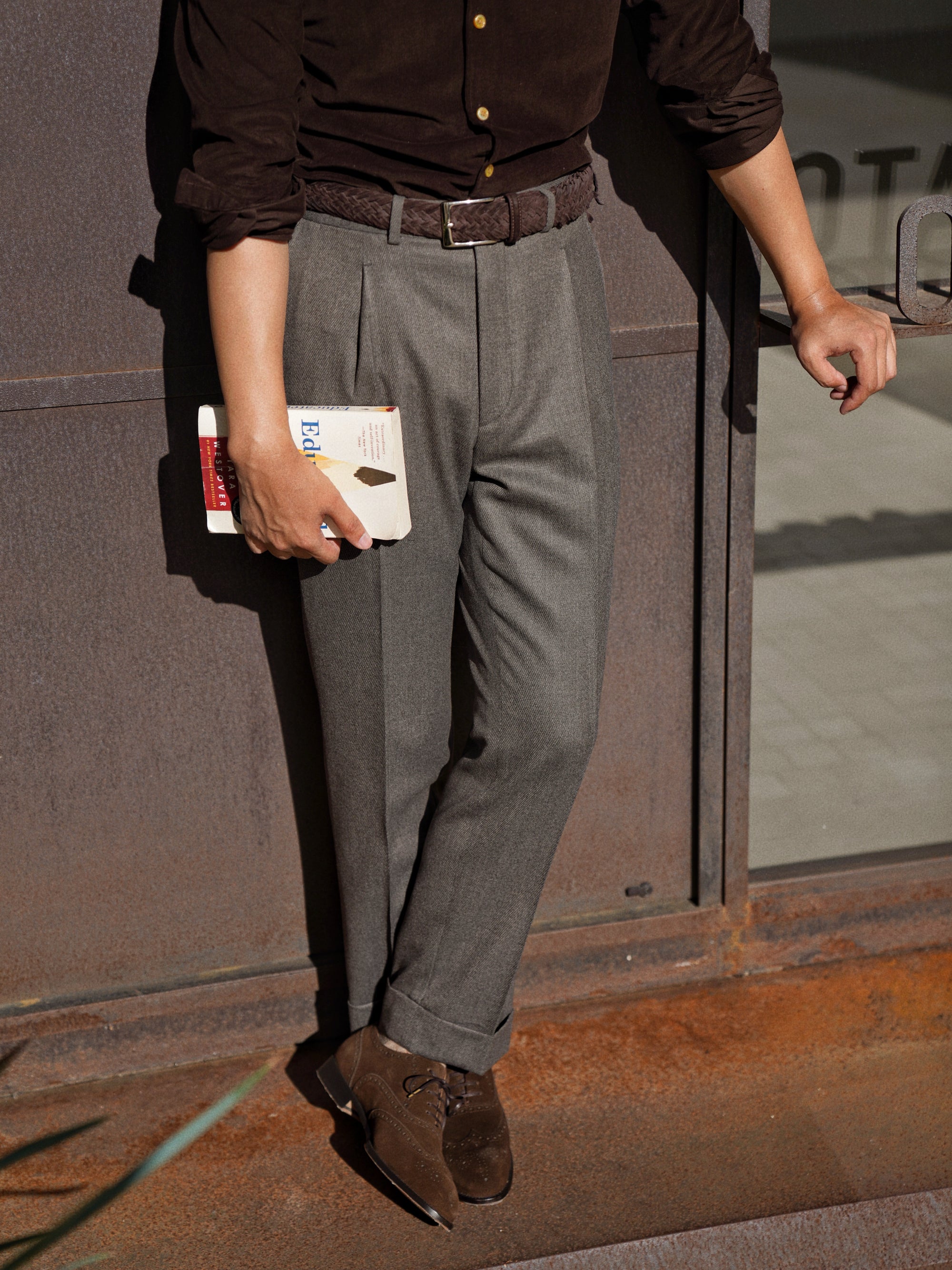 Grey/Taupe Cord Flannel Trousers #892 #893