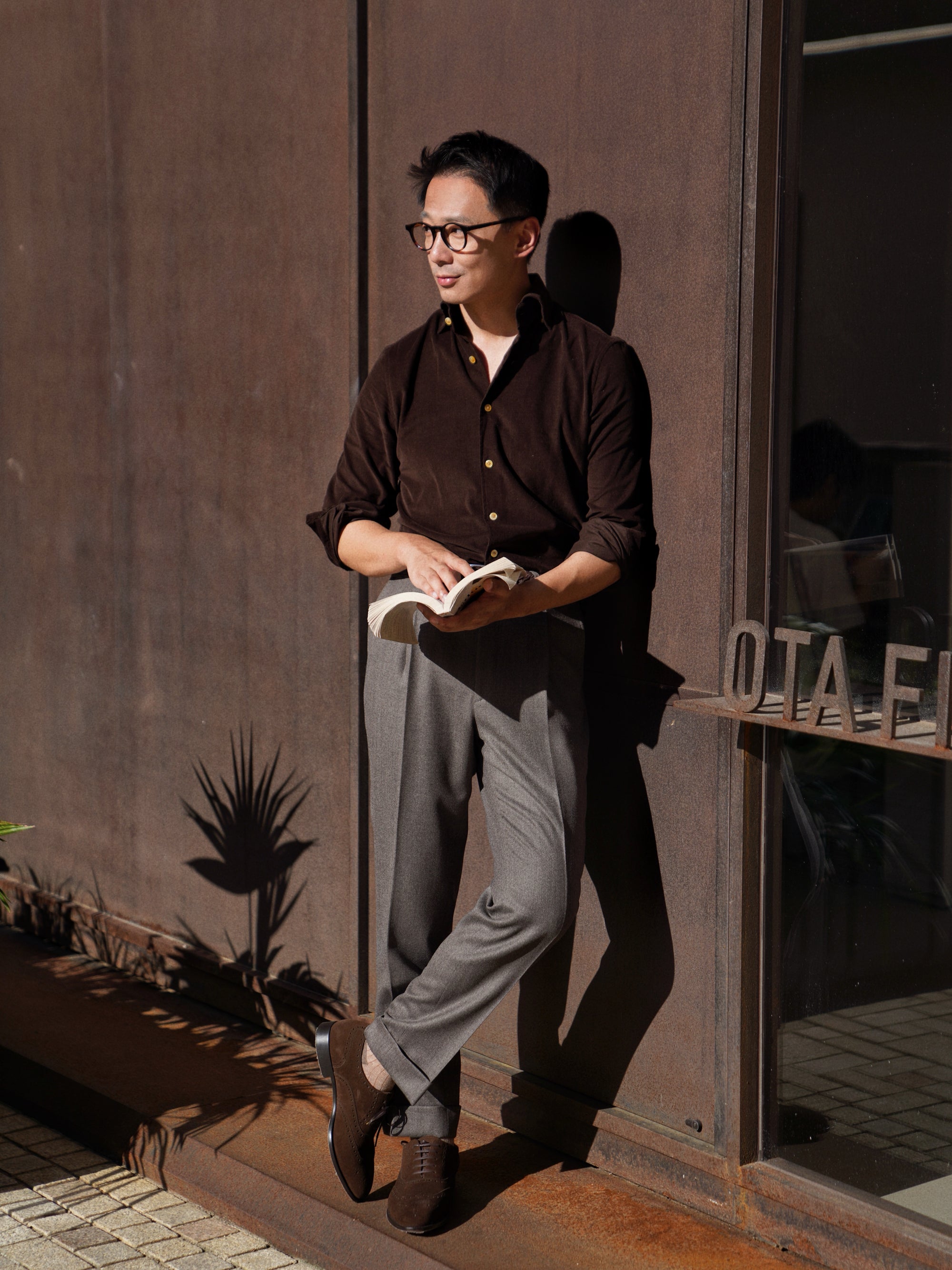 Grey/Taupe Cord Flannel Trousers #892 #893