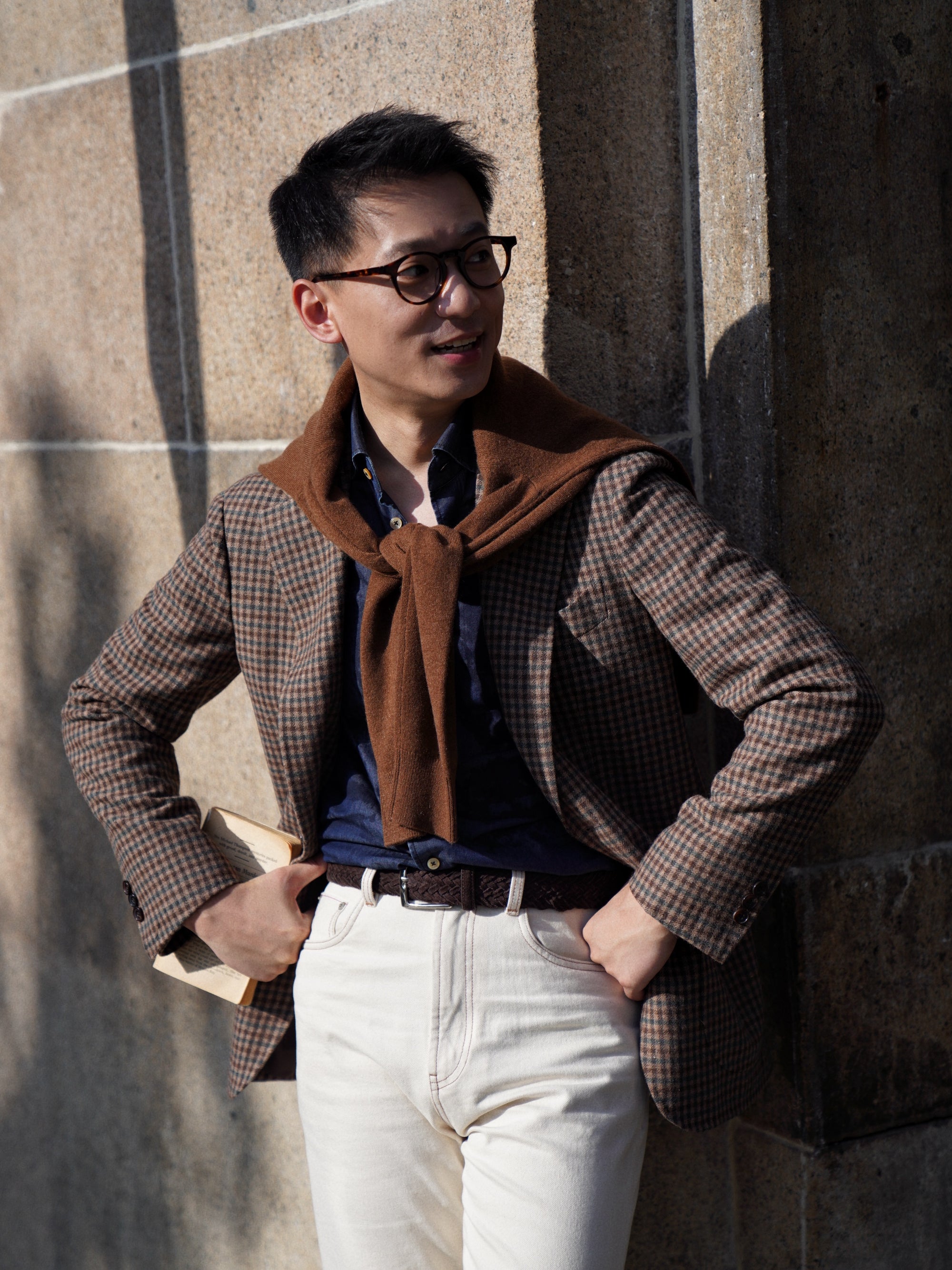Camel / Brown Cashmere Crew Neck Jumper