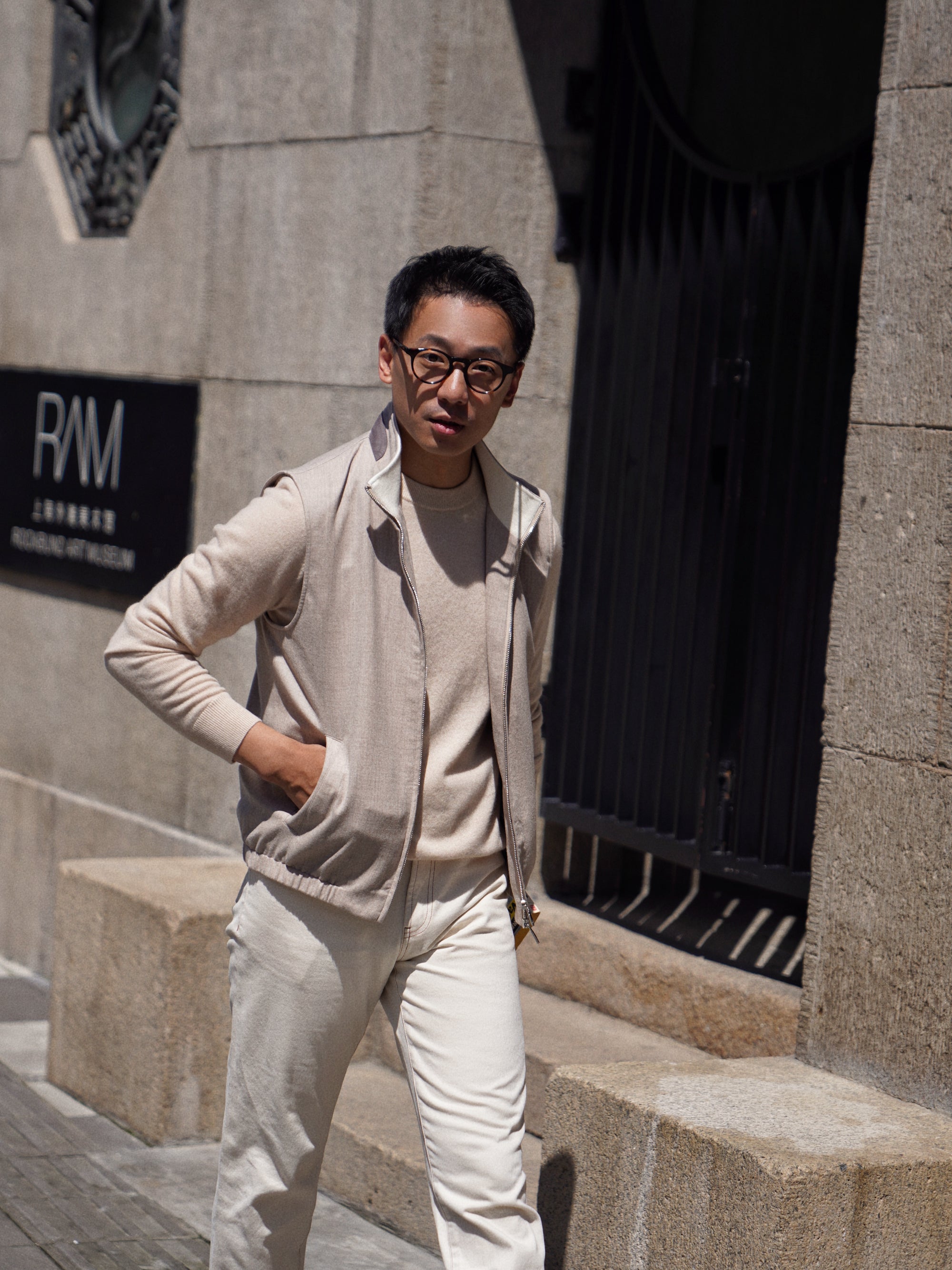 Camel / Brown Cashmere Crew Neck Jumper