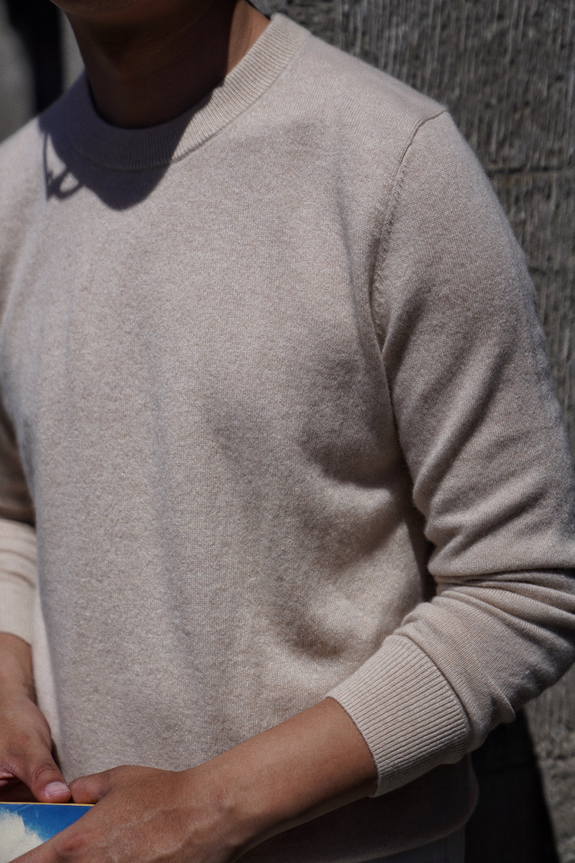Camel / Brown Cashmere Crew Neck Jumper