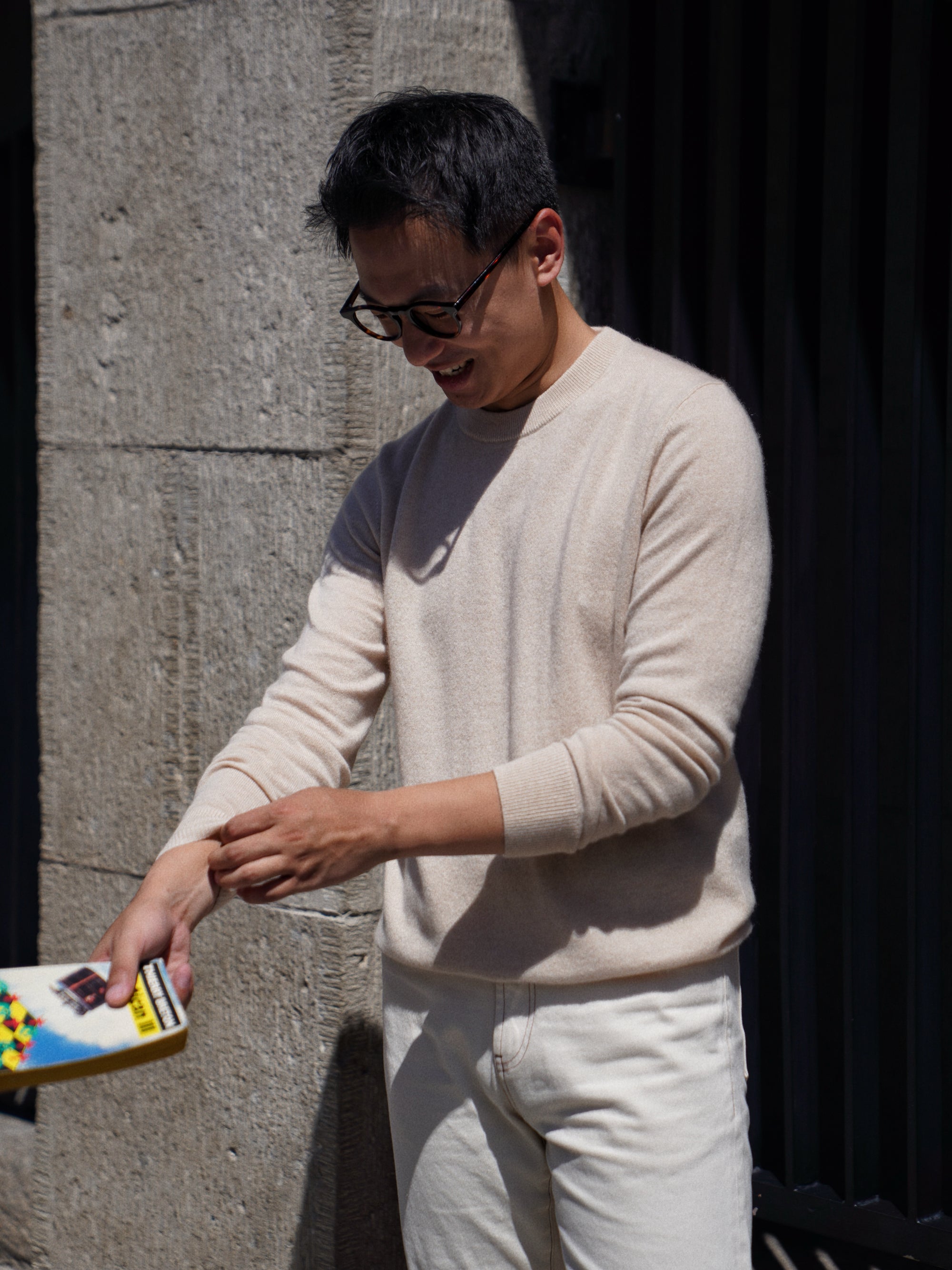 Camel / Brown Cashmere Crew Neck Jumper
