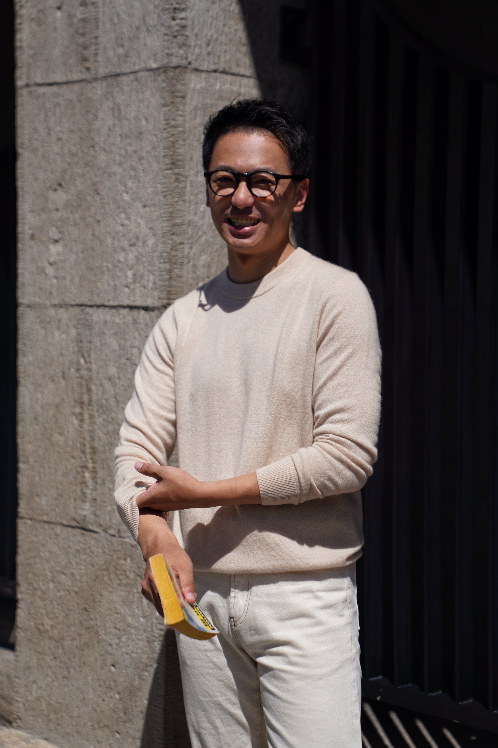 Camel / Brown Cashmere Crew Neck Jumper
