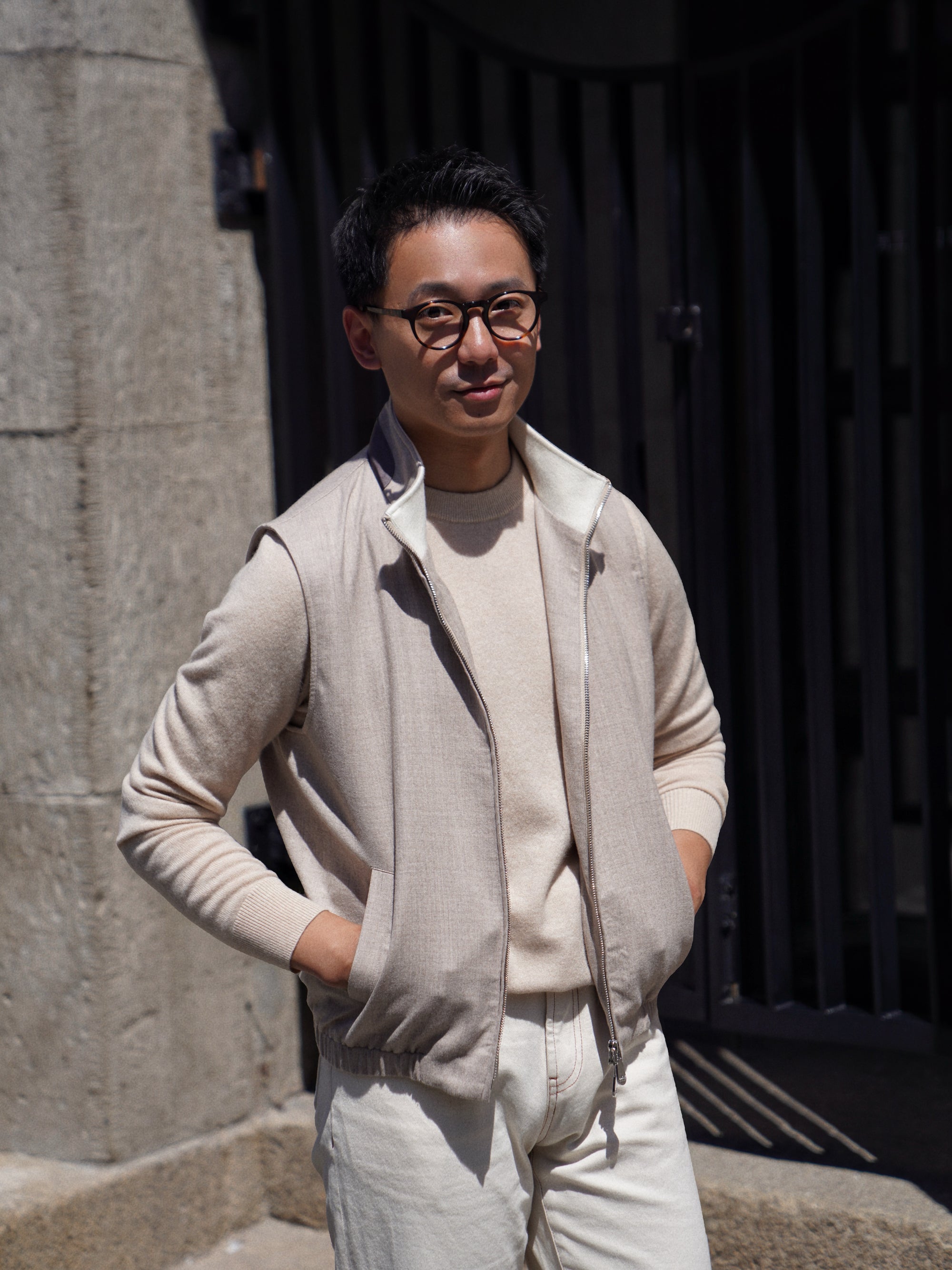 Camel / Brown Cashmere Crew Neck Jumper