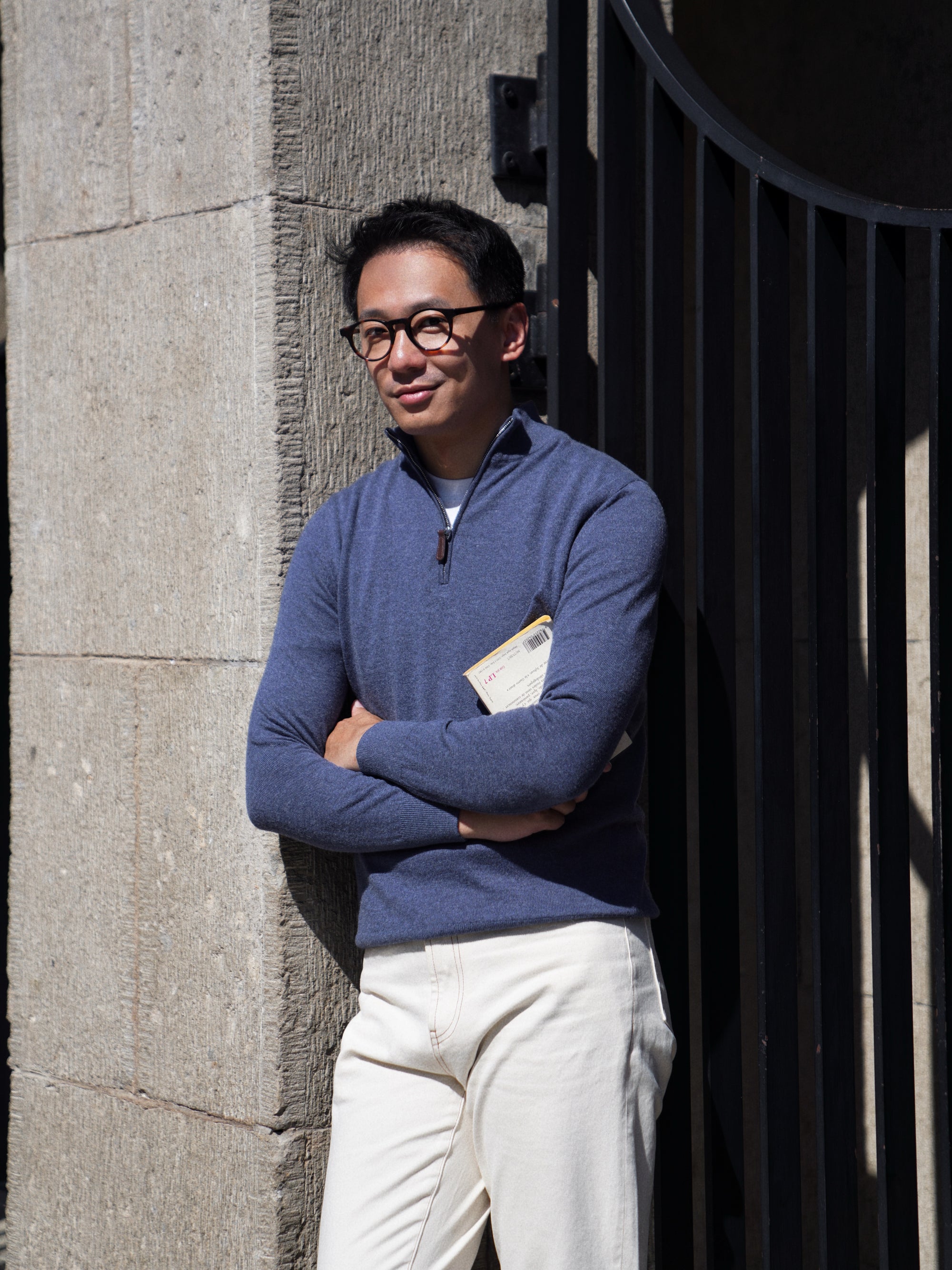 Cotton Wool Blending Half Zip Jumper