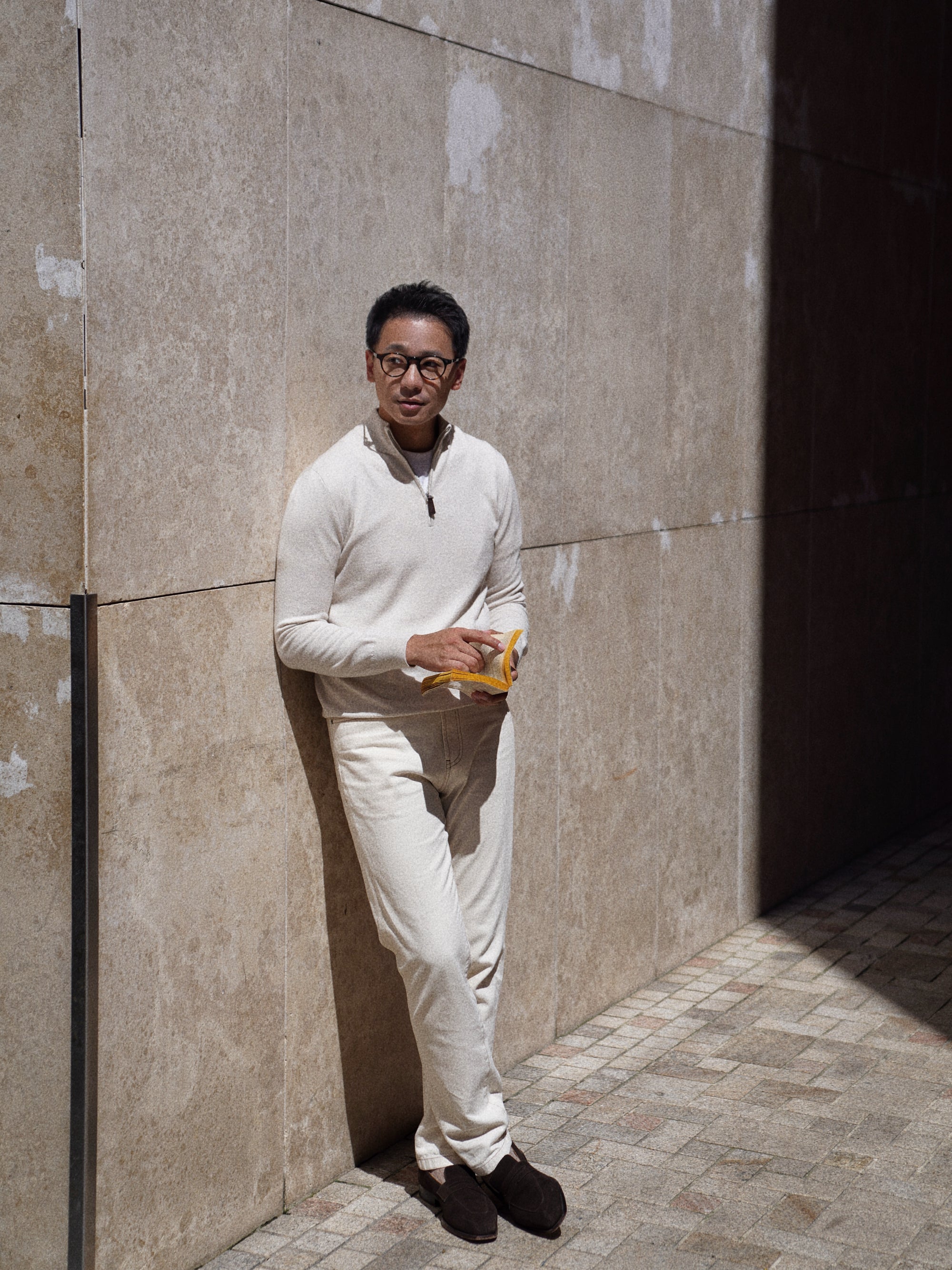 Cotton Wool Blending Half Zip Jumper