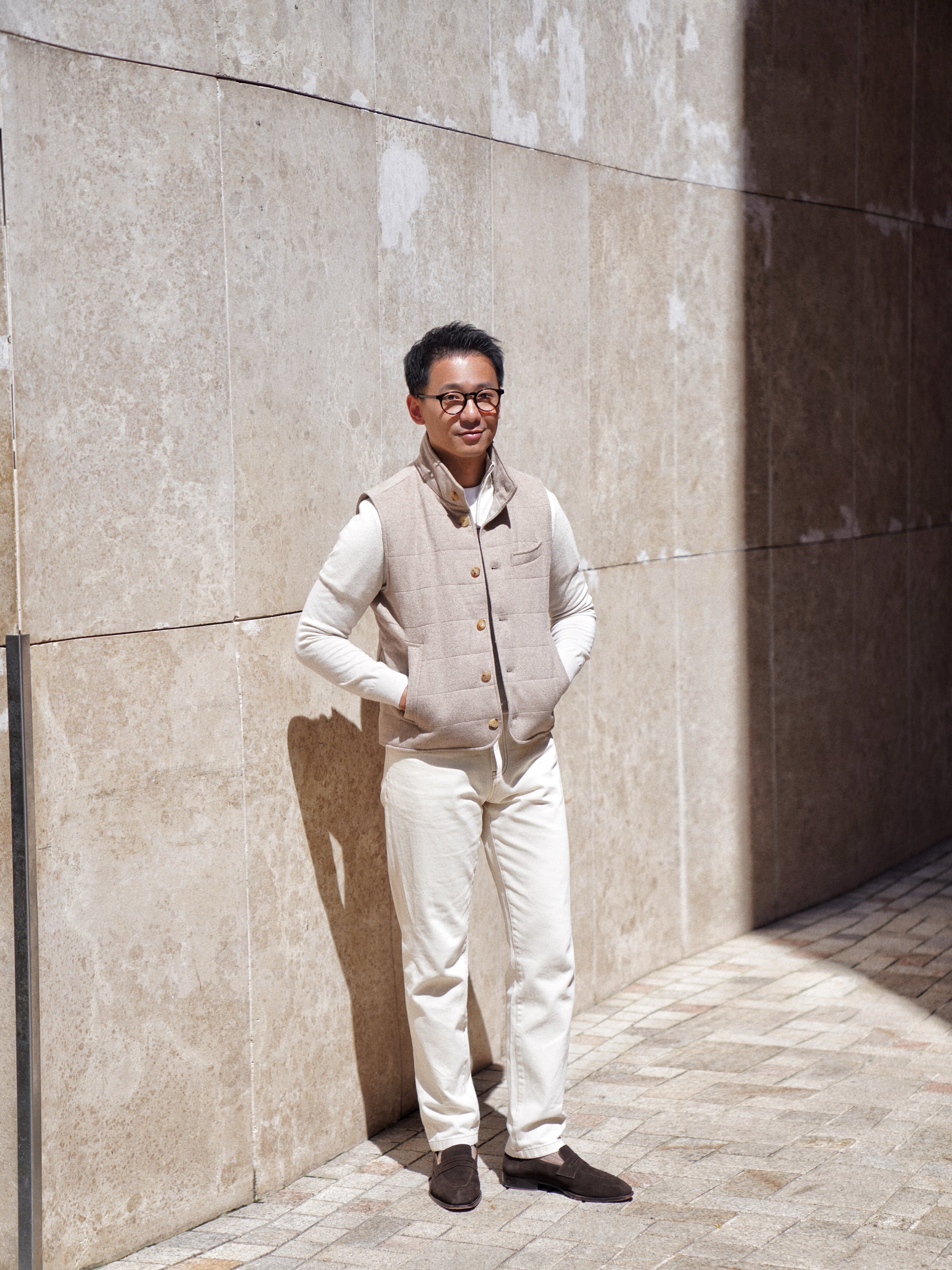 Cotton Wool Blending Half Zip Jumper