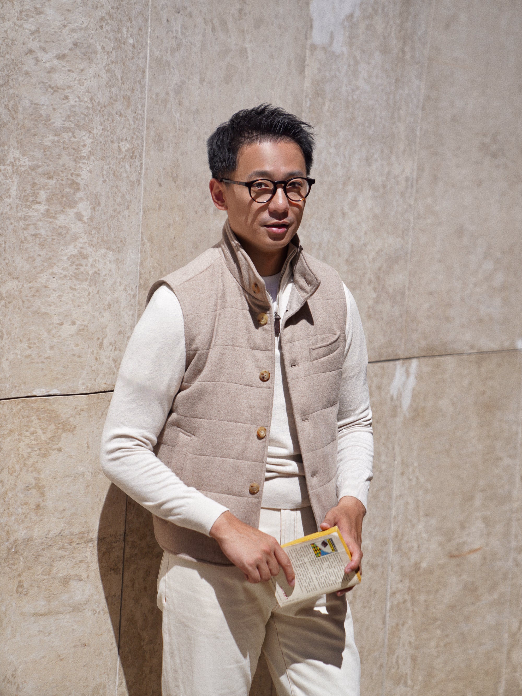 Cotton Wool Blending Half Zip Jumper