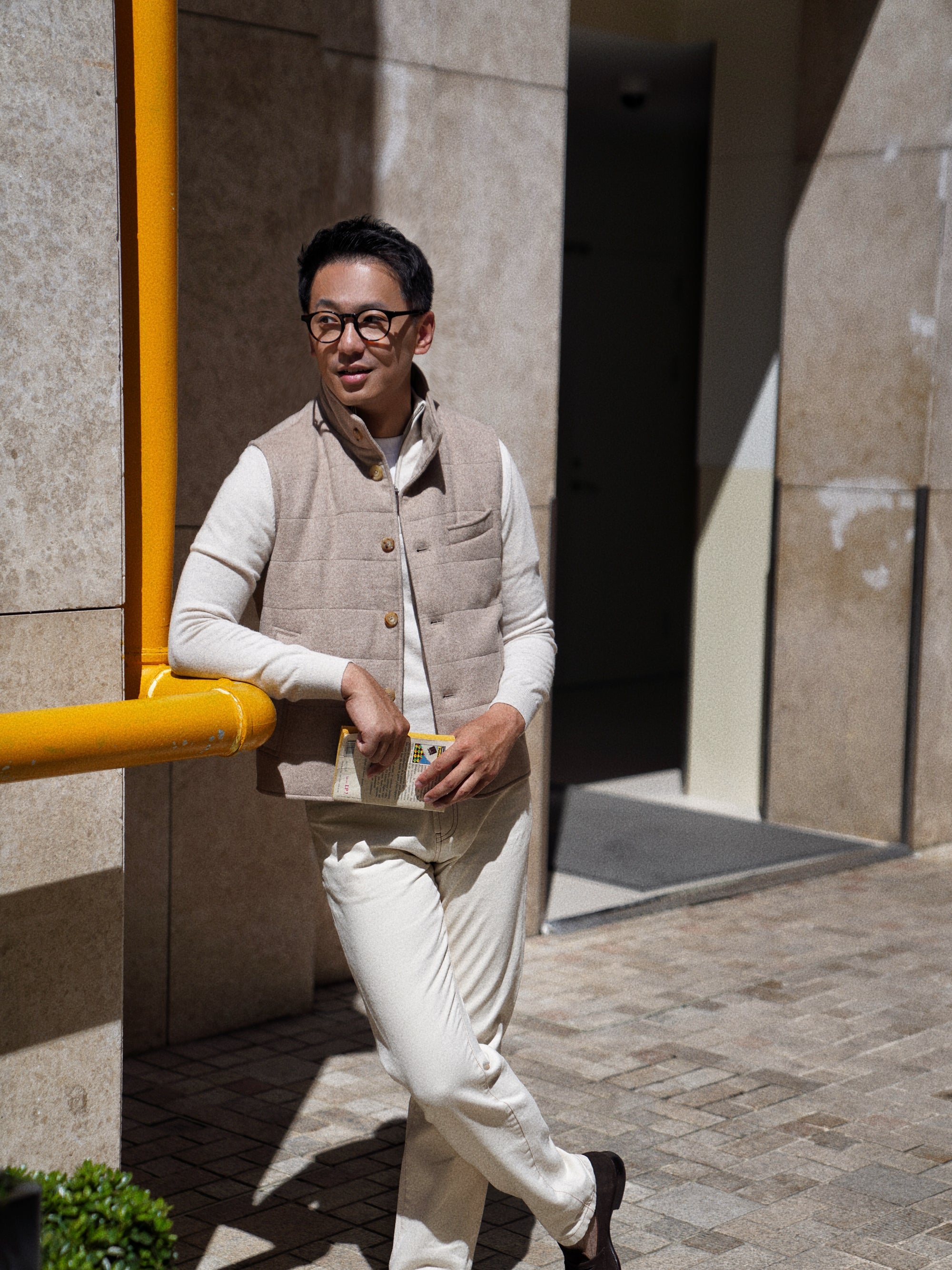 Cotton Wool Blending Half Zip Jumper