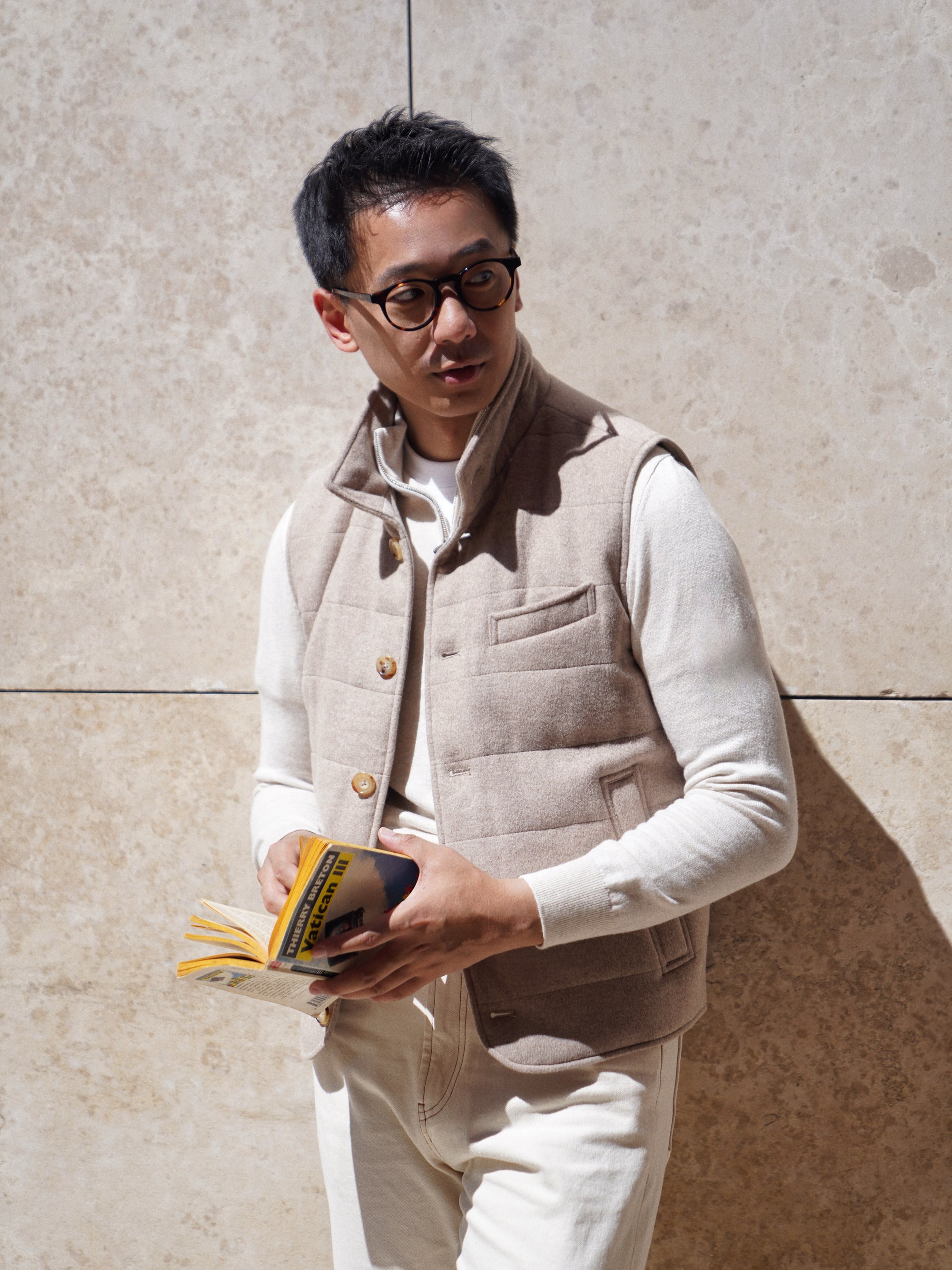 Cotton Wool Blending Half Zip Jumper