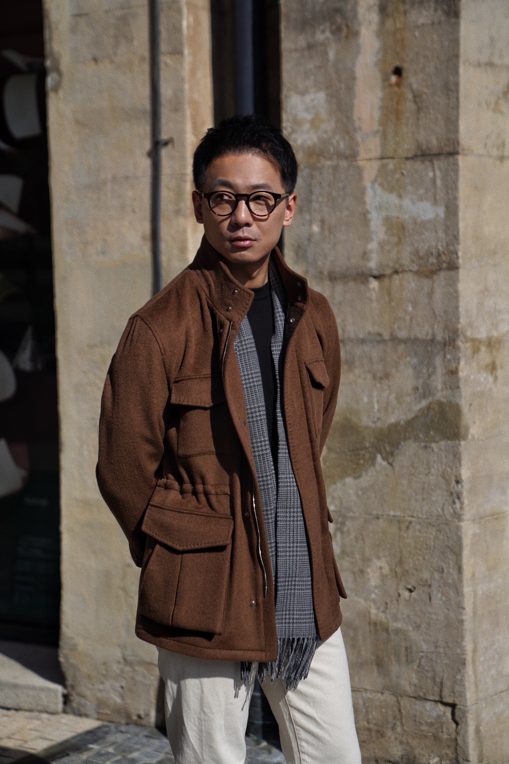 Tobacco Wool Silk M65 Jacket #376