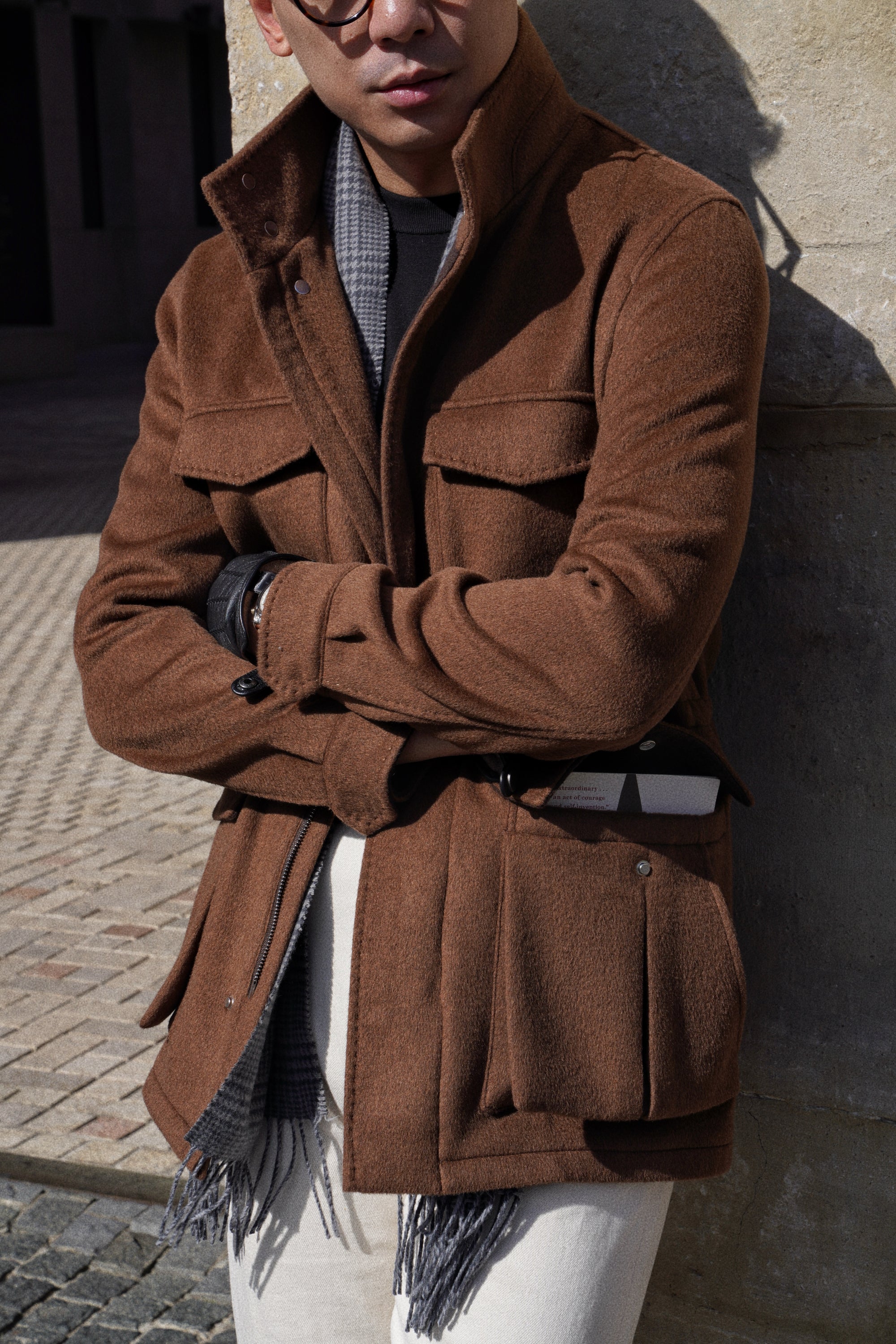 Tobacco Wool Silk M65 Jacket #376
