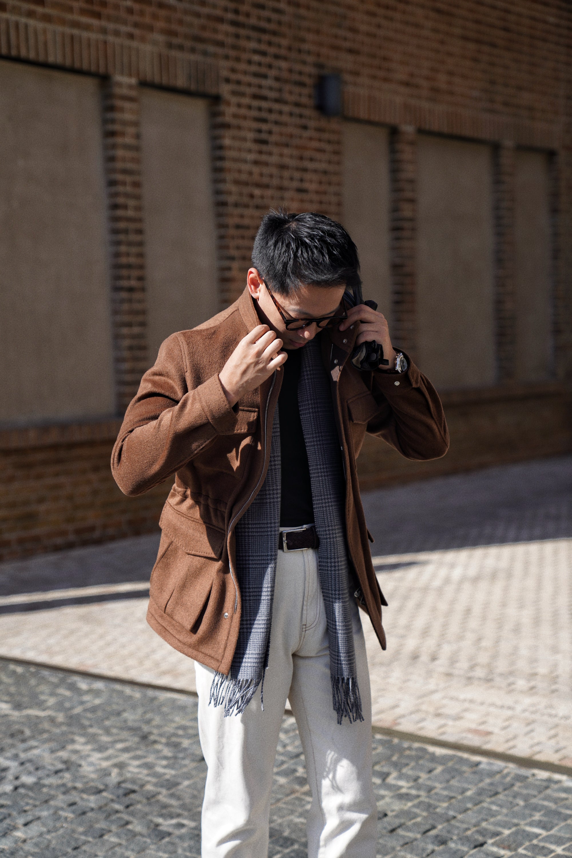 Tobacco Wool Silk M65 Jacket #376
