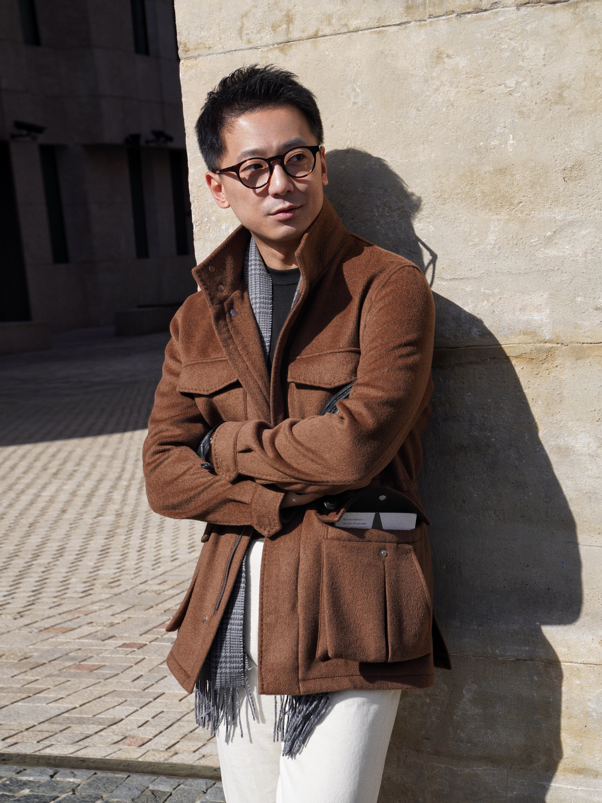 Tobacco Wool Silk M65 Jacket #376
