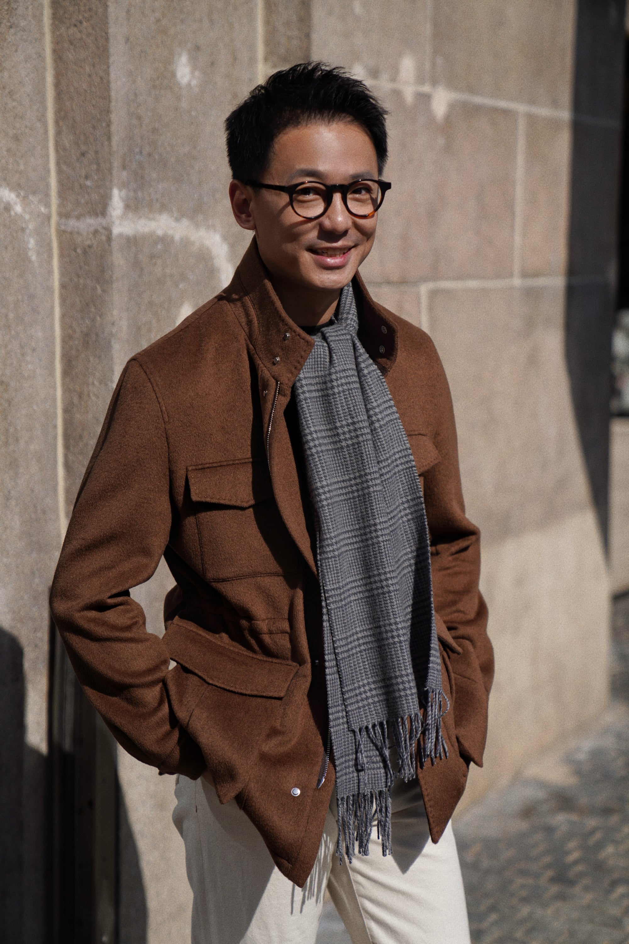 Tobacco Wool Silk M65 Jacket #376