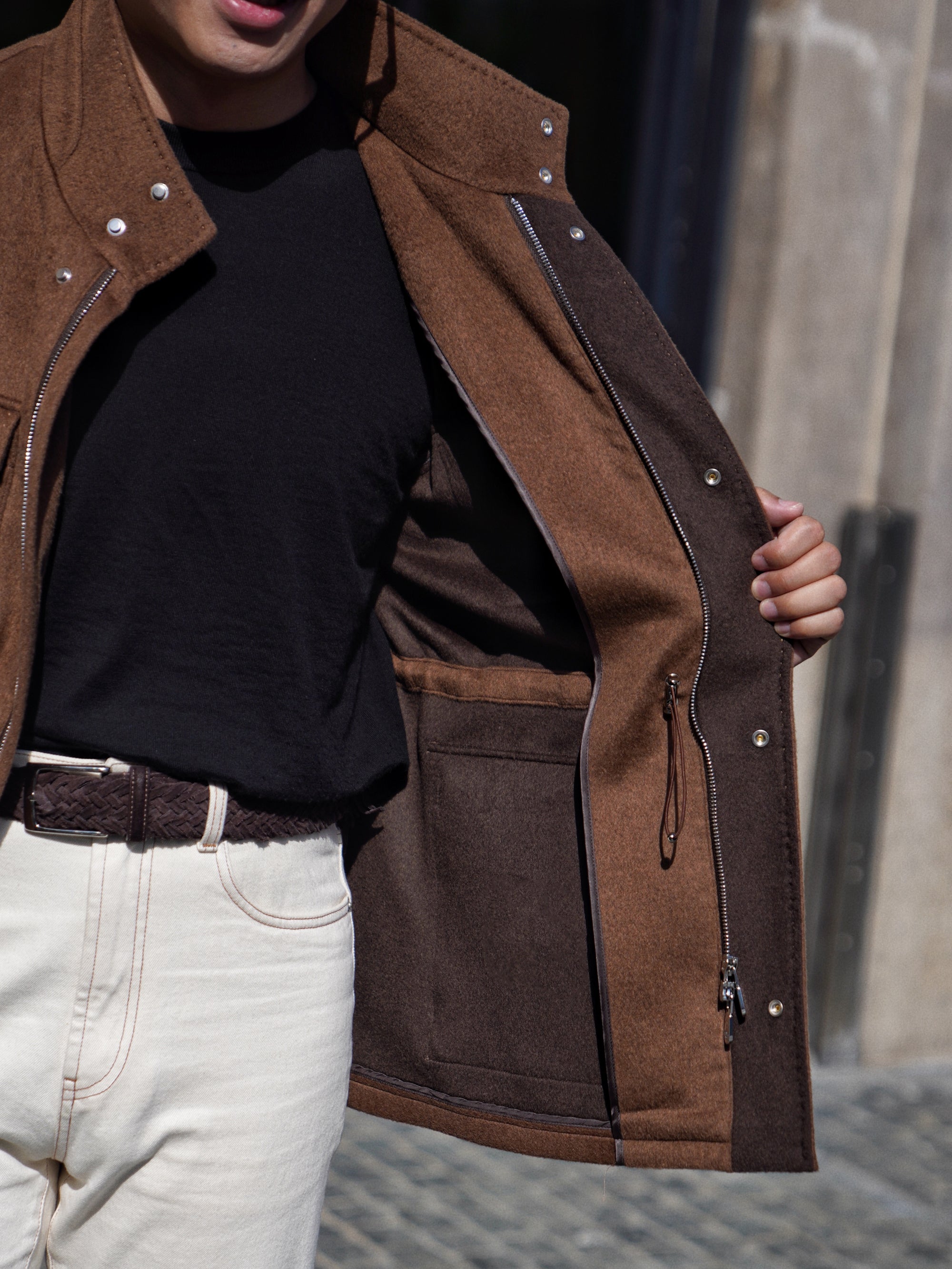 Tobacco Wool Silk M65 Jacket #376
