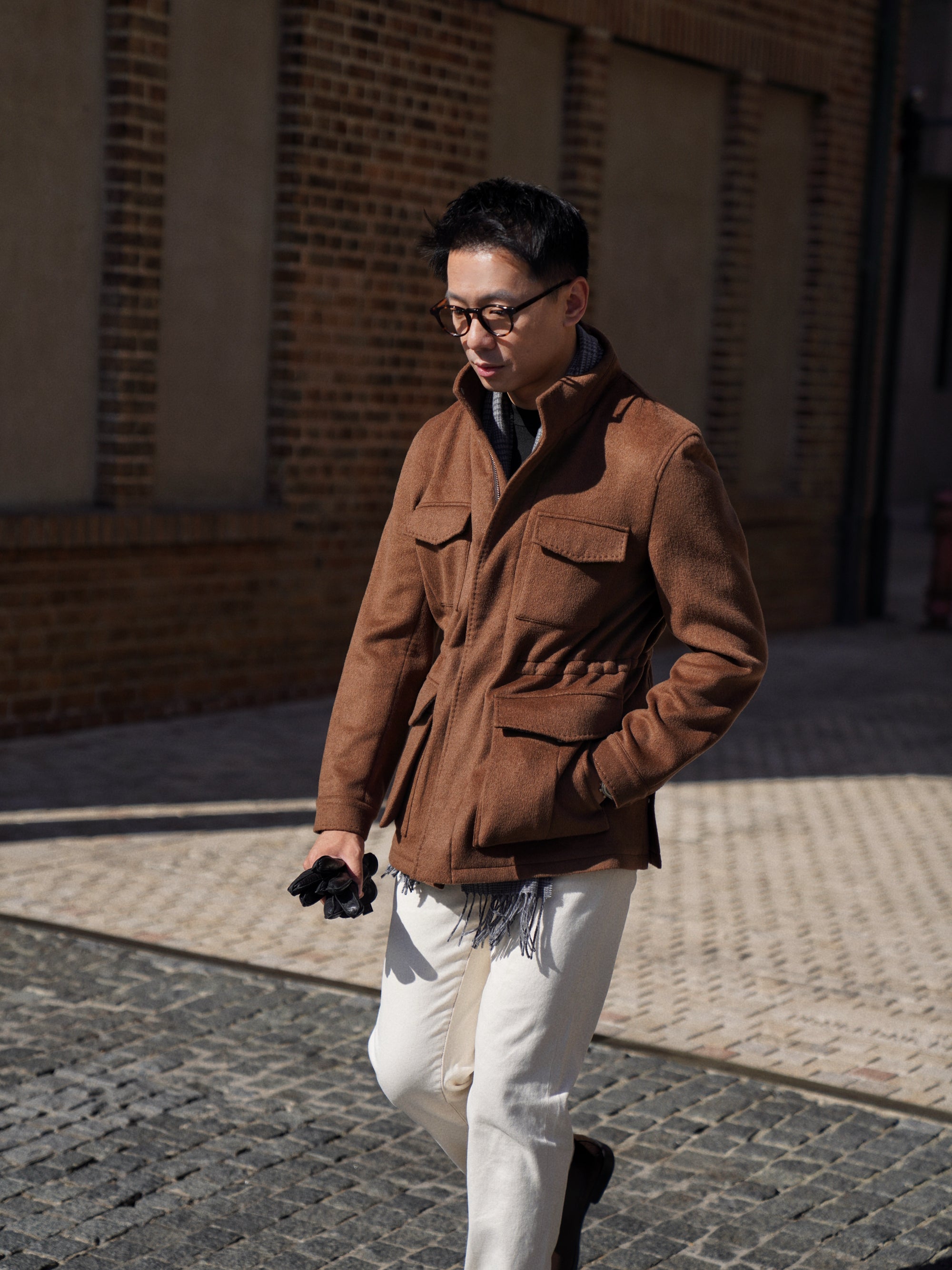 Tobacco Wool Silk M65 Jacket #376