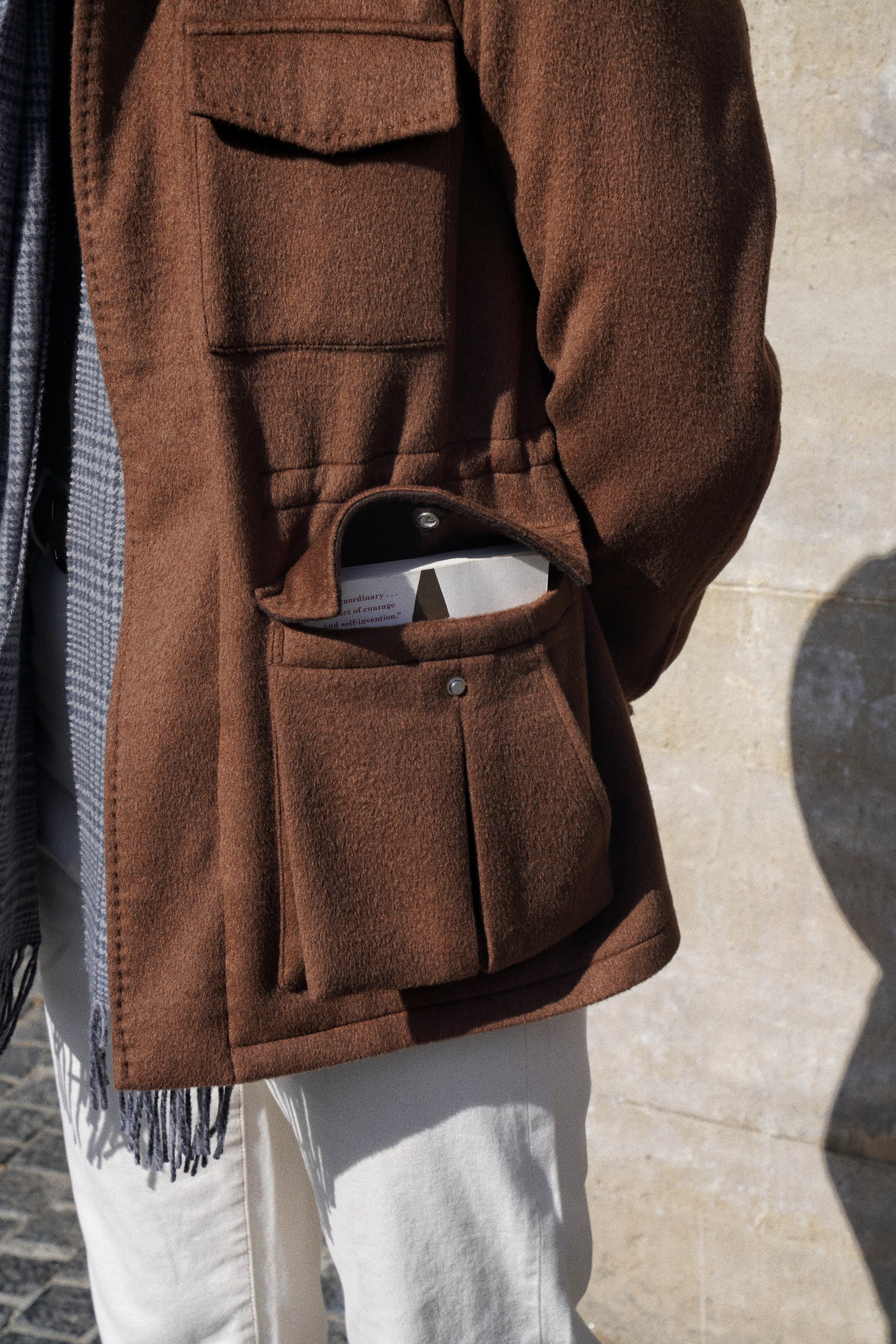 Tobacco Wool Silk M65 Jacket #376