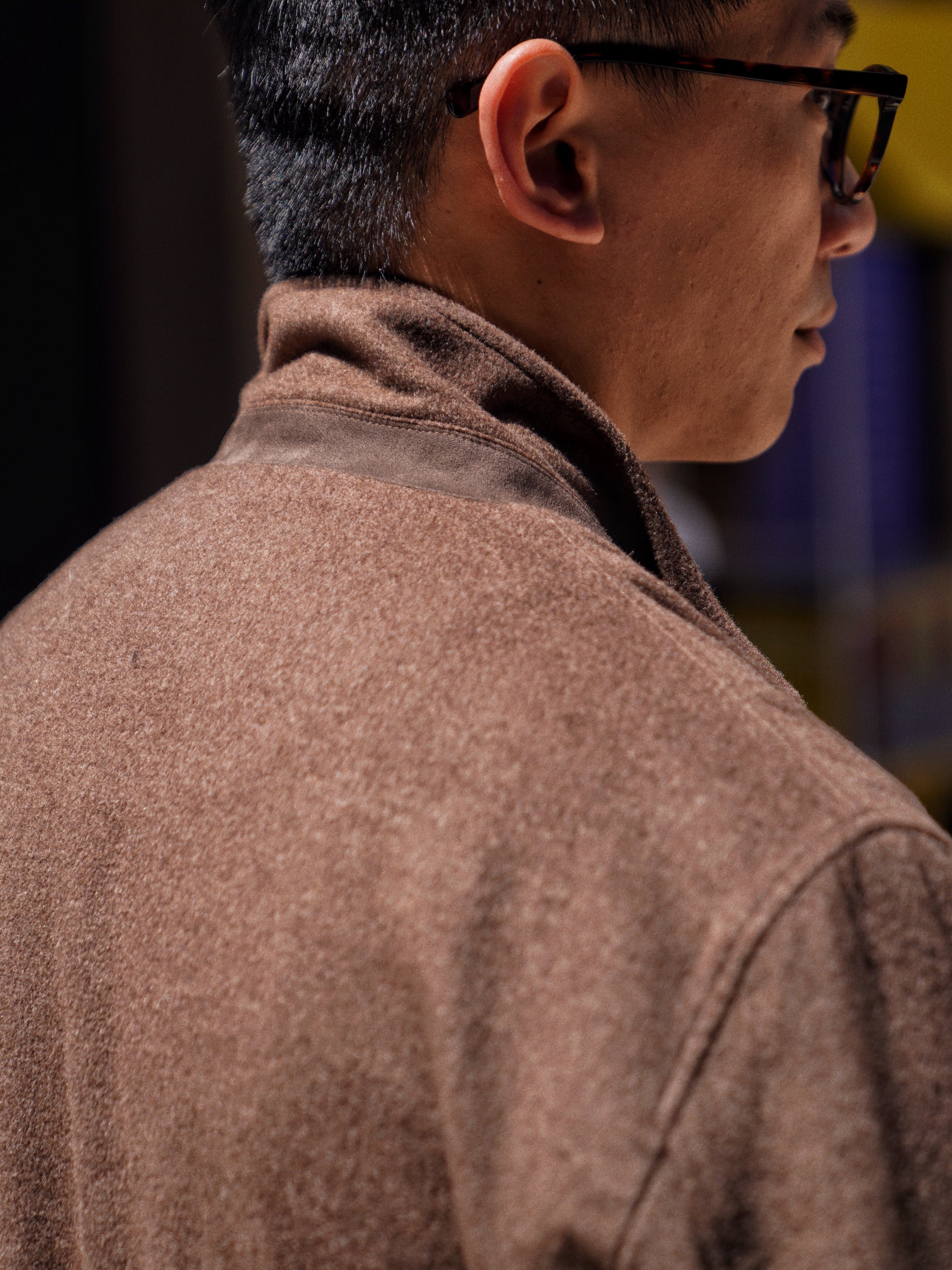 Tobacco Wool Silk Flannel Teba Jacket #433