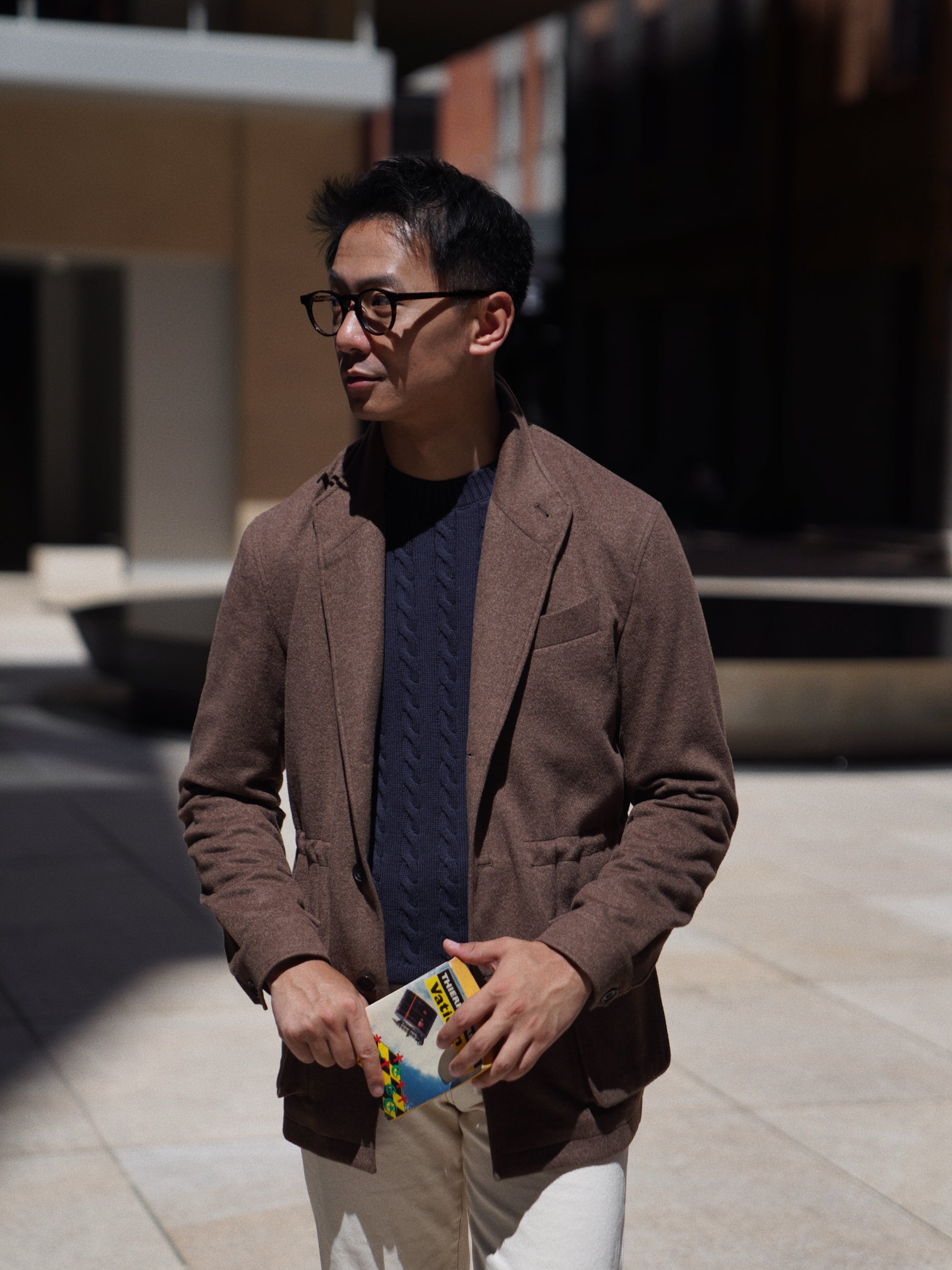 Tobacco Wool Silk Flannel Teba Jacket #433