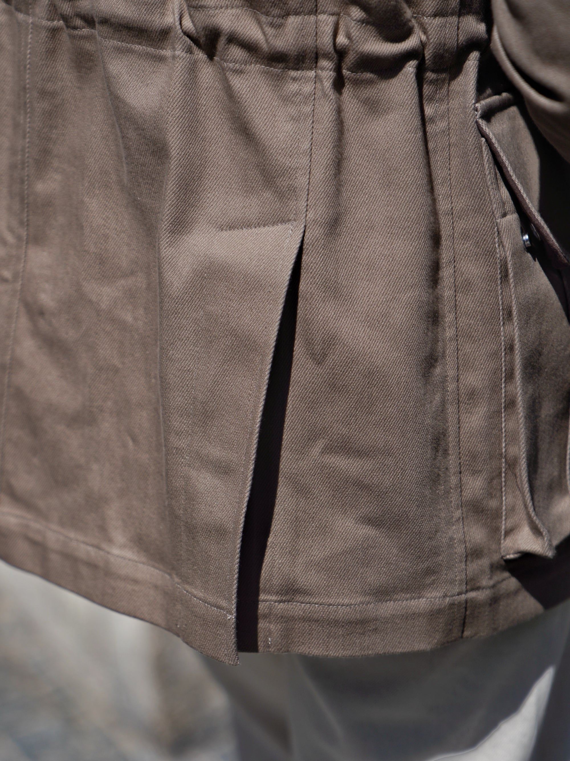 Taupe Waterproof Cotton Racing Jacket #368