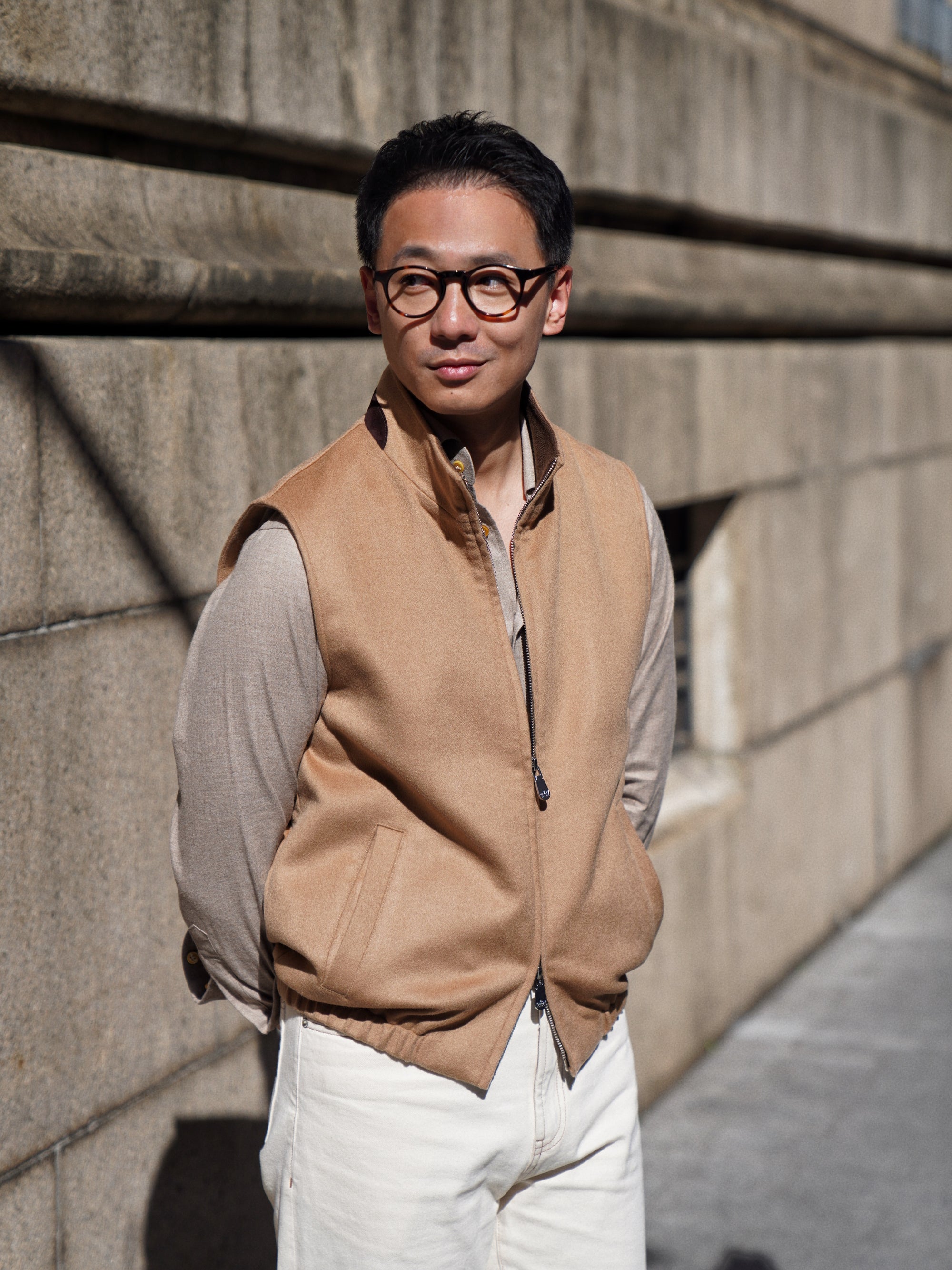 Camel Cashmere Gilet #355
