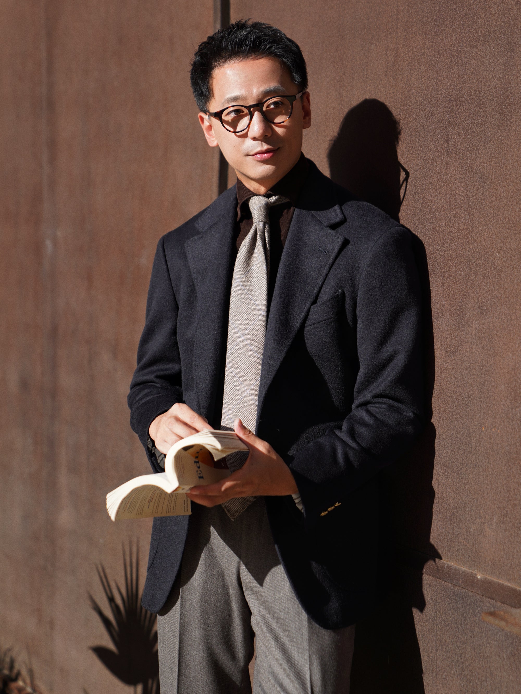Navy Wool Cashmere Blazer #833
