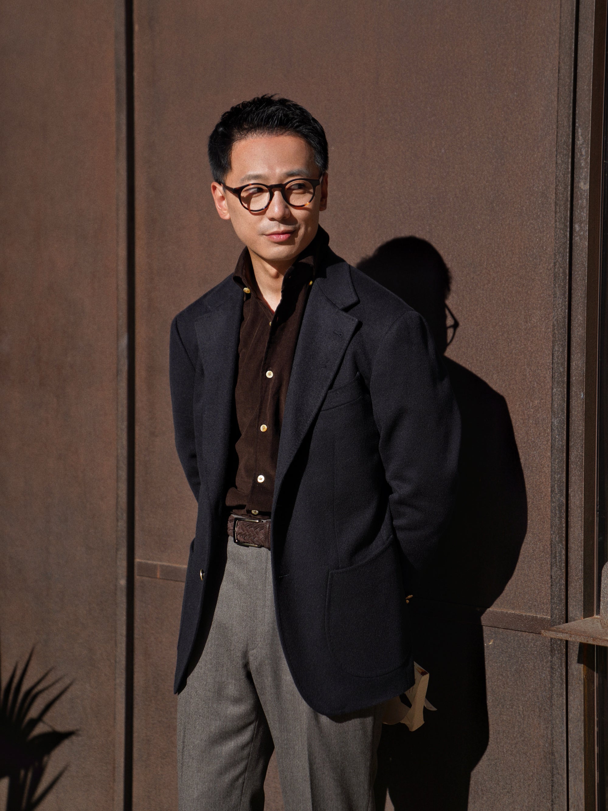 Navy Wool Cashmere Blazer #833