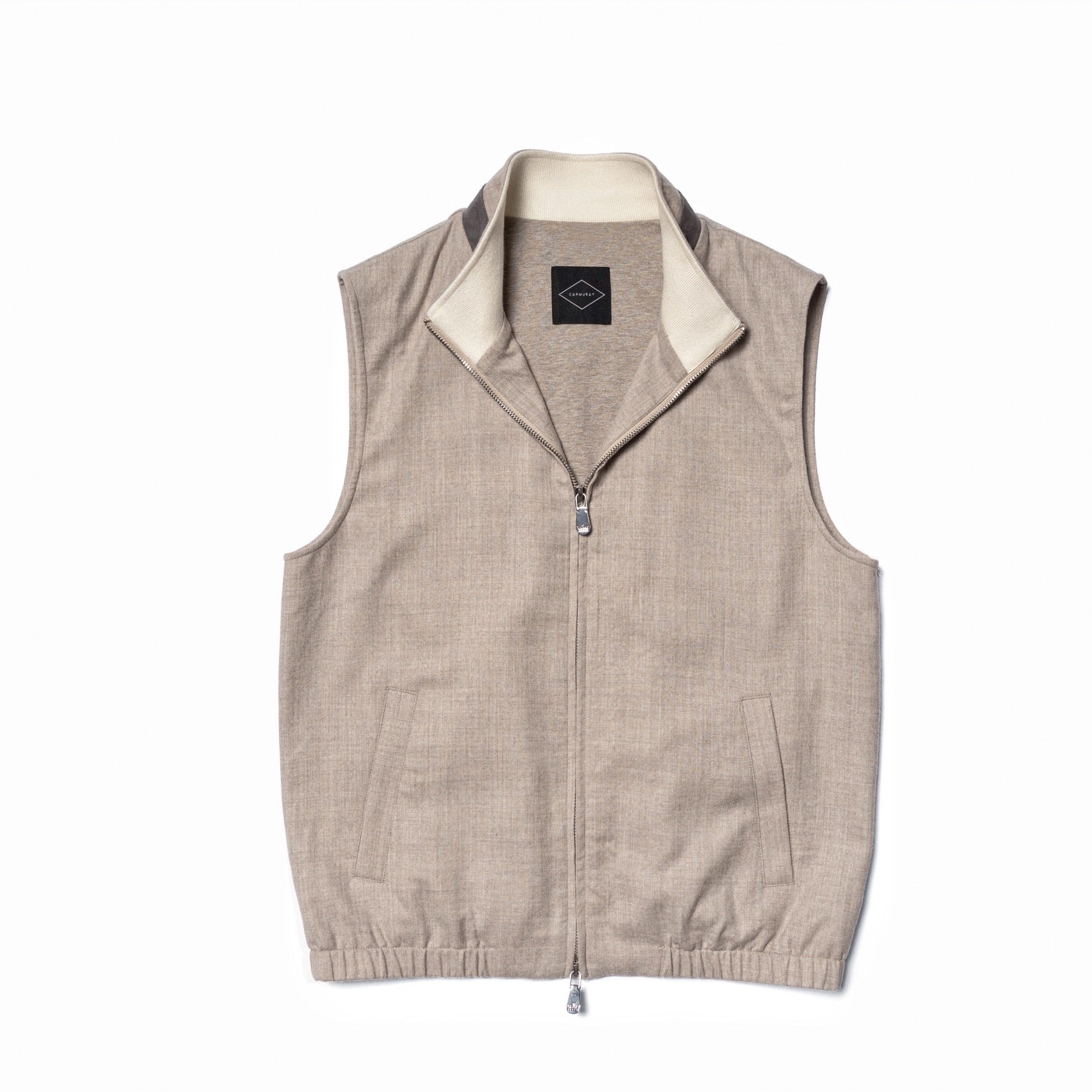 Beige Camel Wool Cashmere Gilet #1034