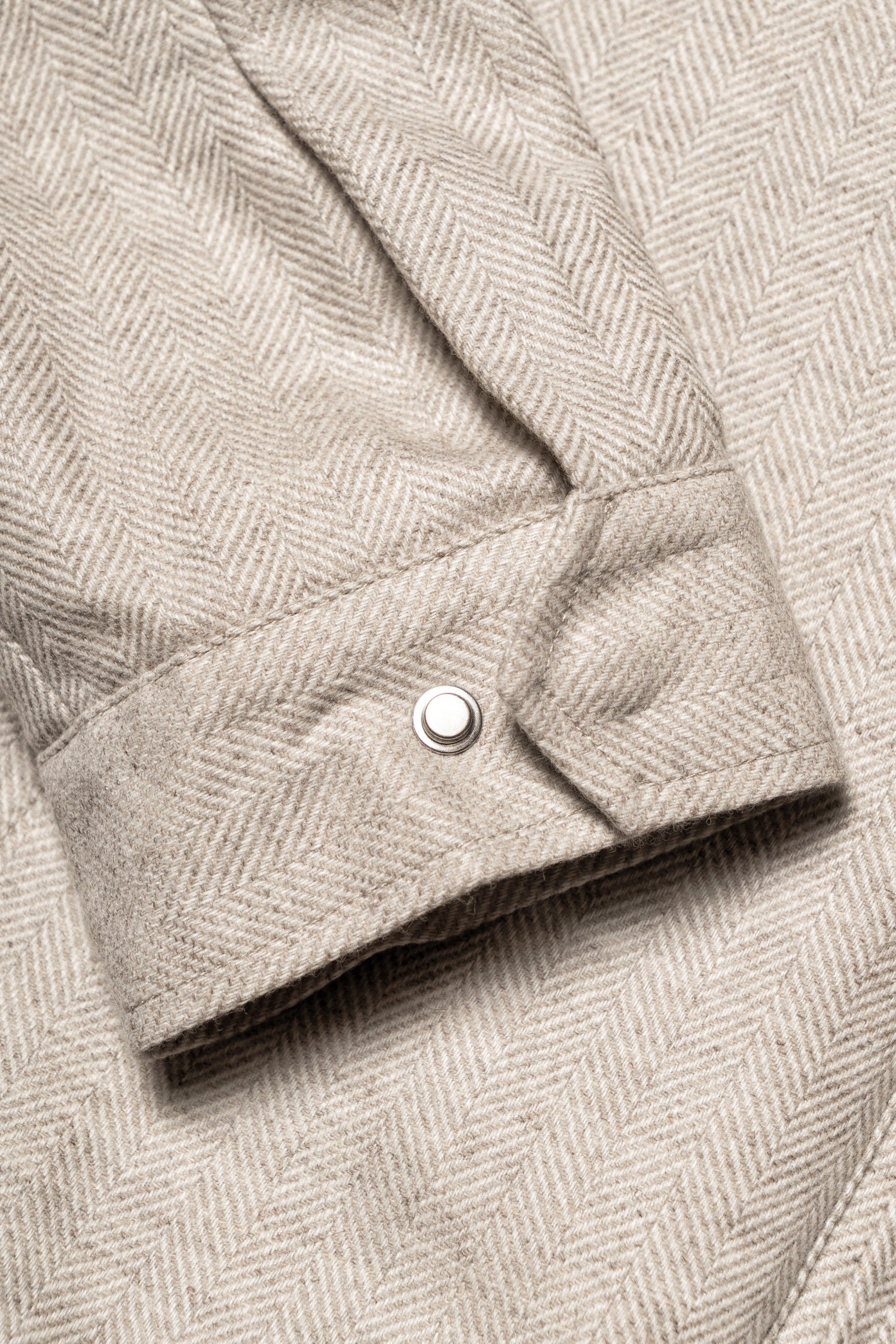 MTO Cereal Wool Cashmere Herringbone Bomber Jacket #1030