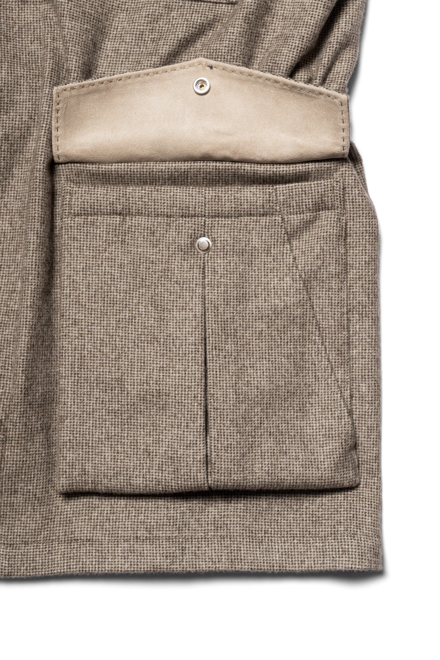 MTO Olive Houndstooth Cashmere Bamboo Fiber M65 Jacket #442