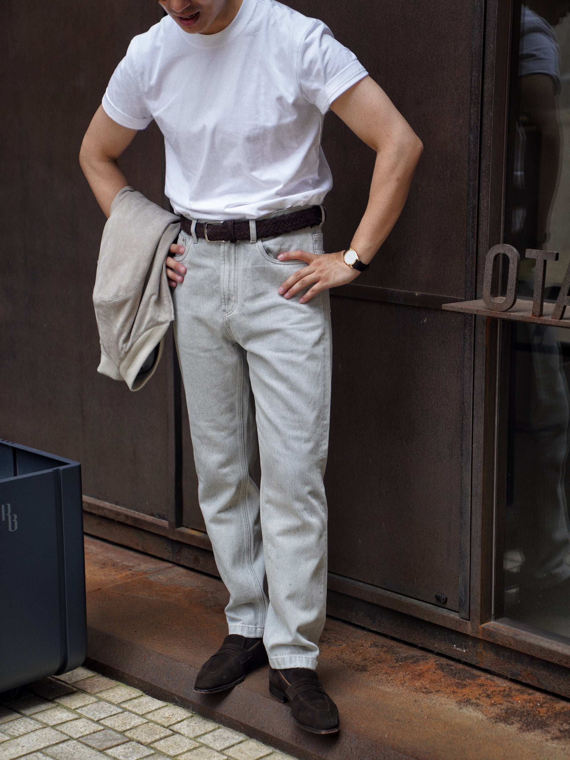 Stone High Waist Five Pocket Jeans