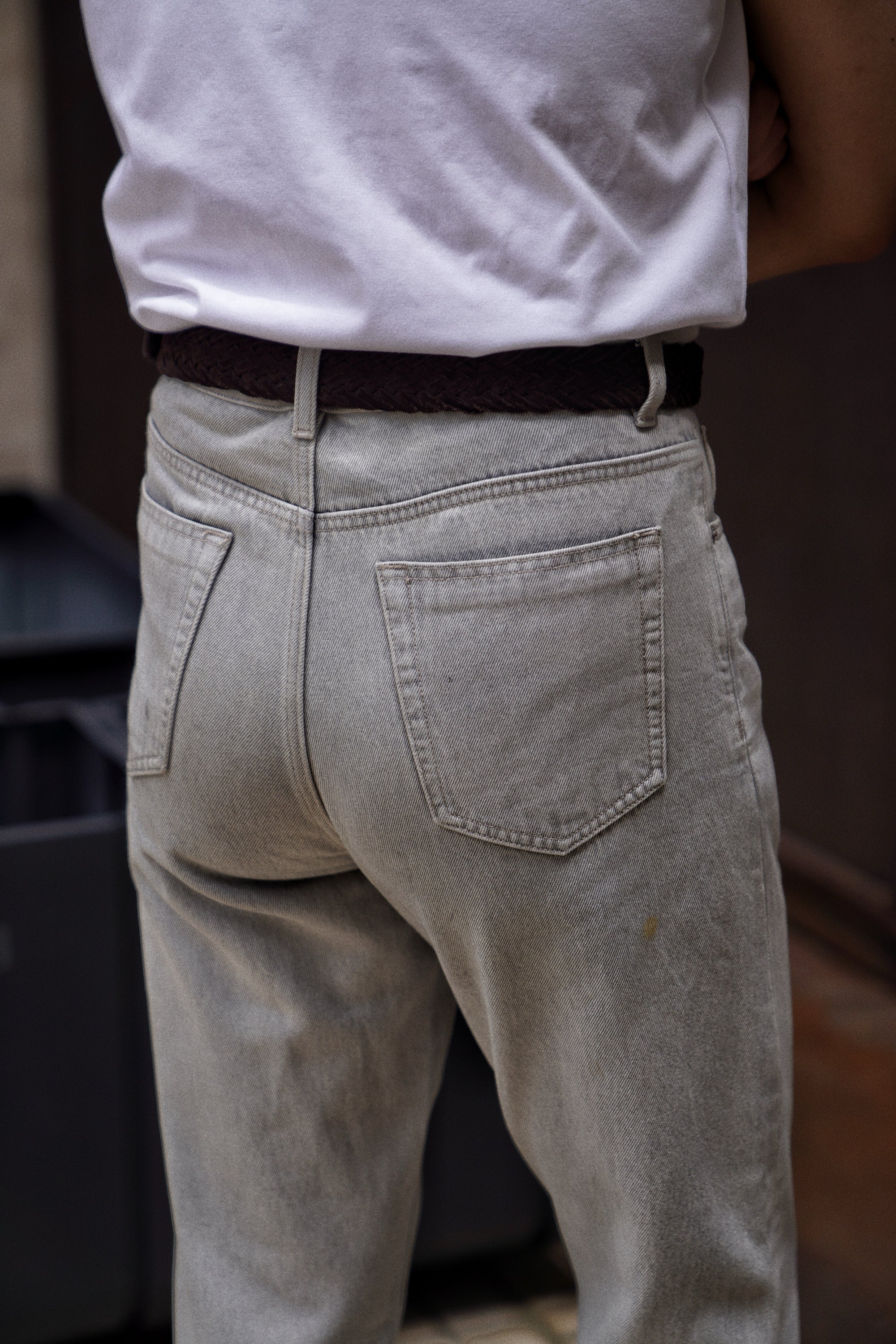 Stone High Waist Five Pocket Jeans