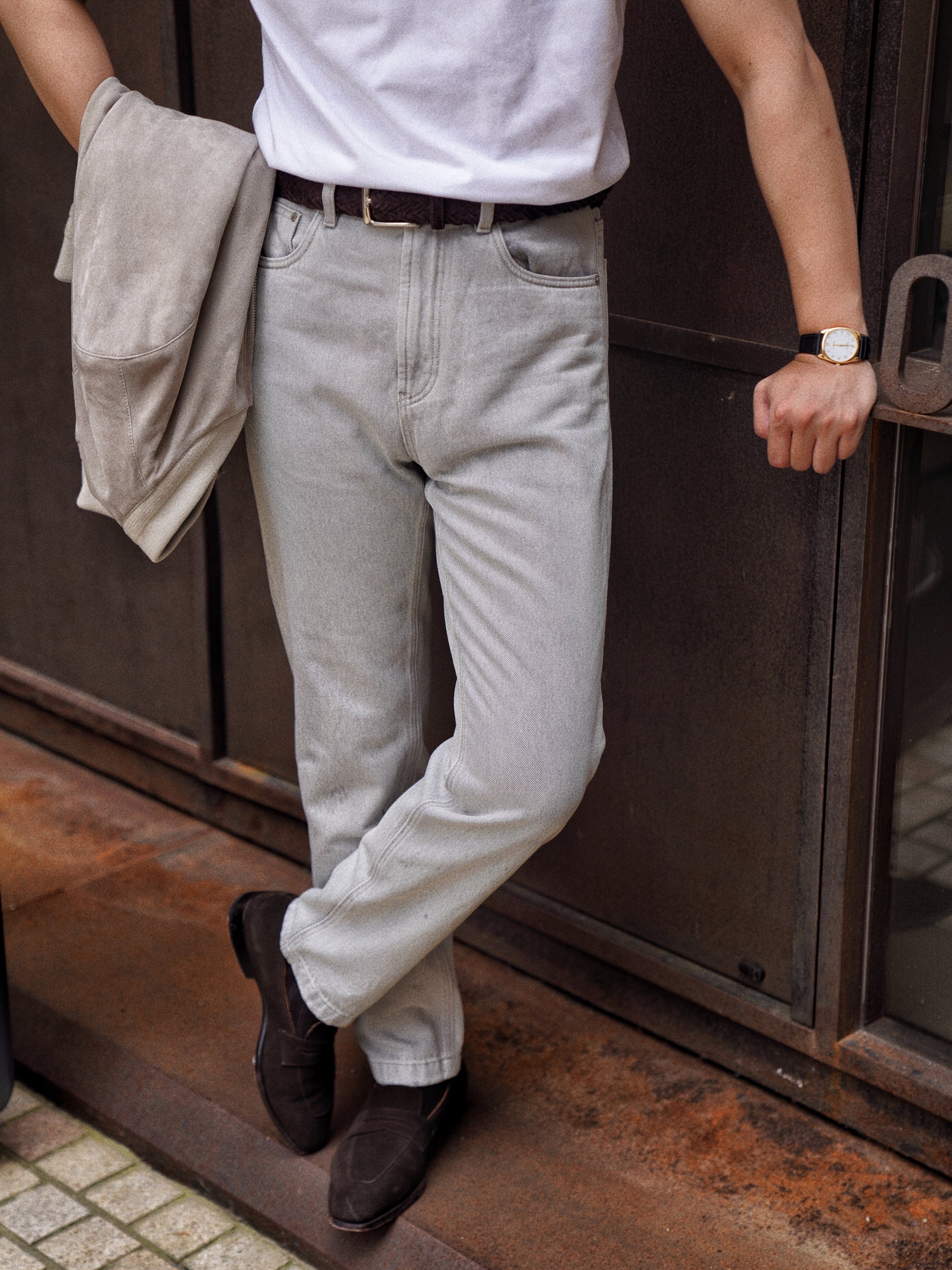 Stone High Waist Five Pocket Jeans