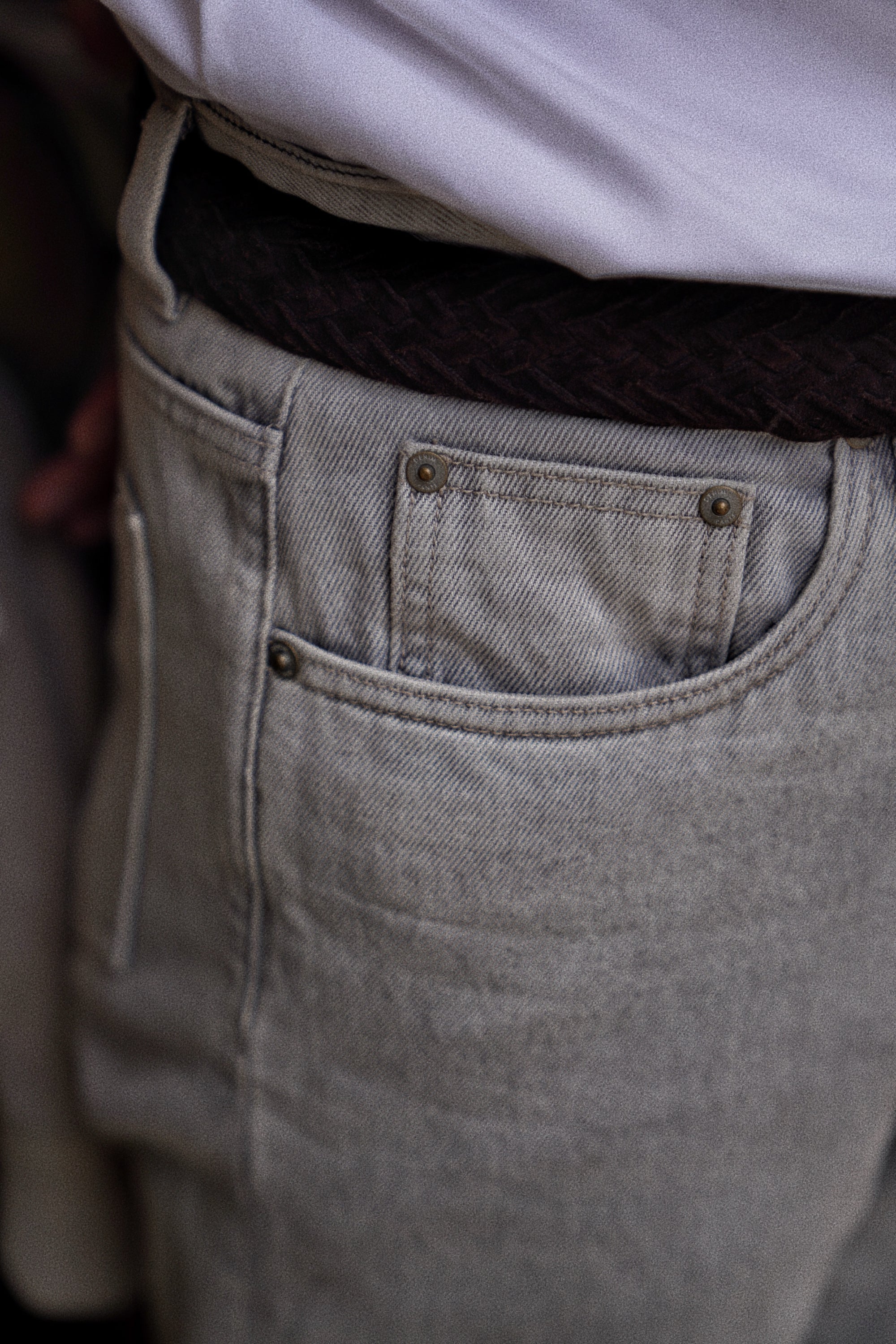 Stone High Waist Five Pocket Jeans