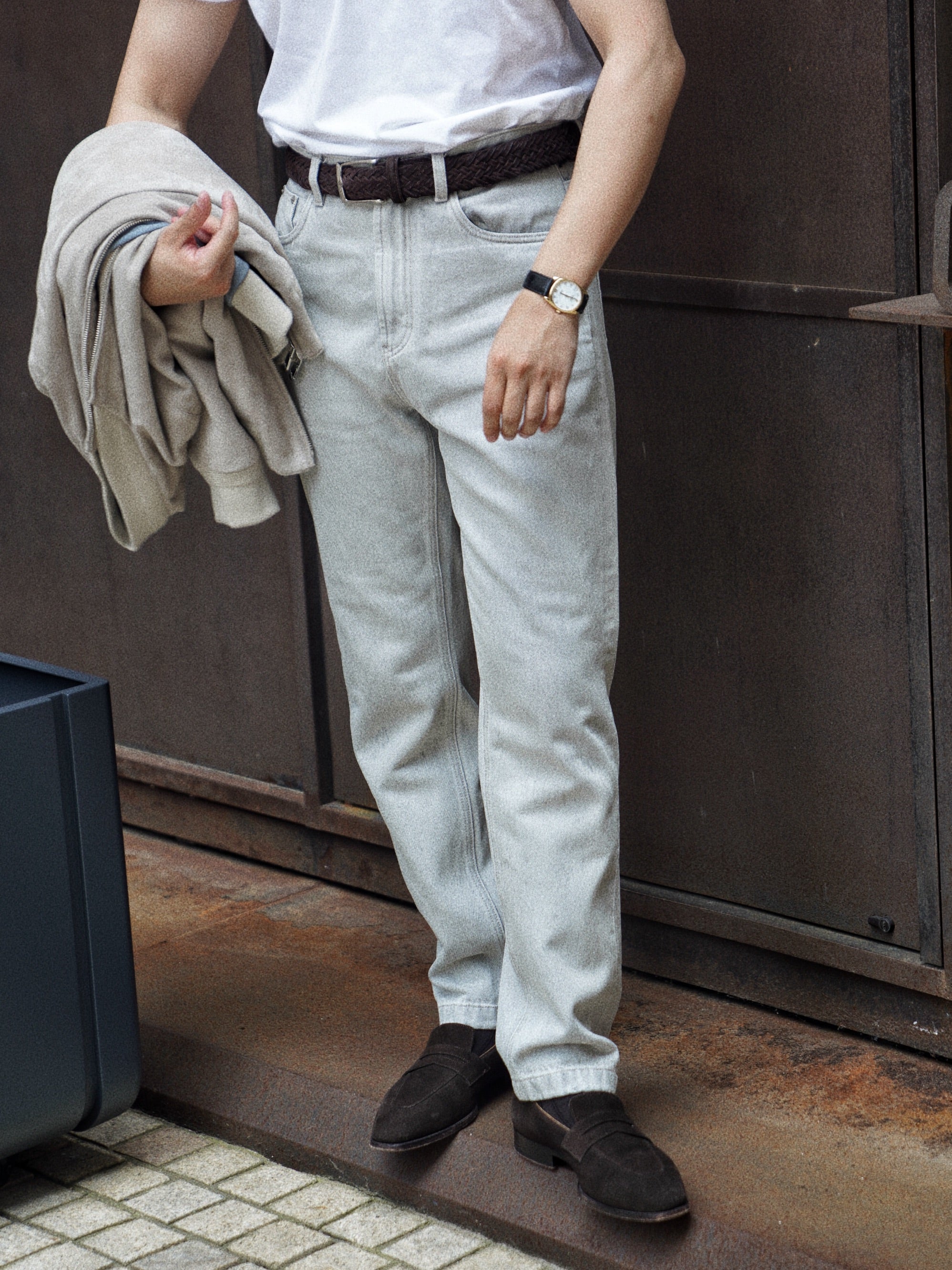 Stone High Waist Five Pocket Jeans
