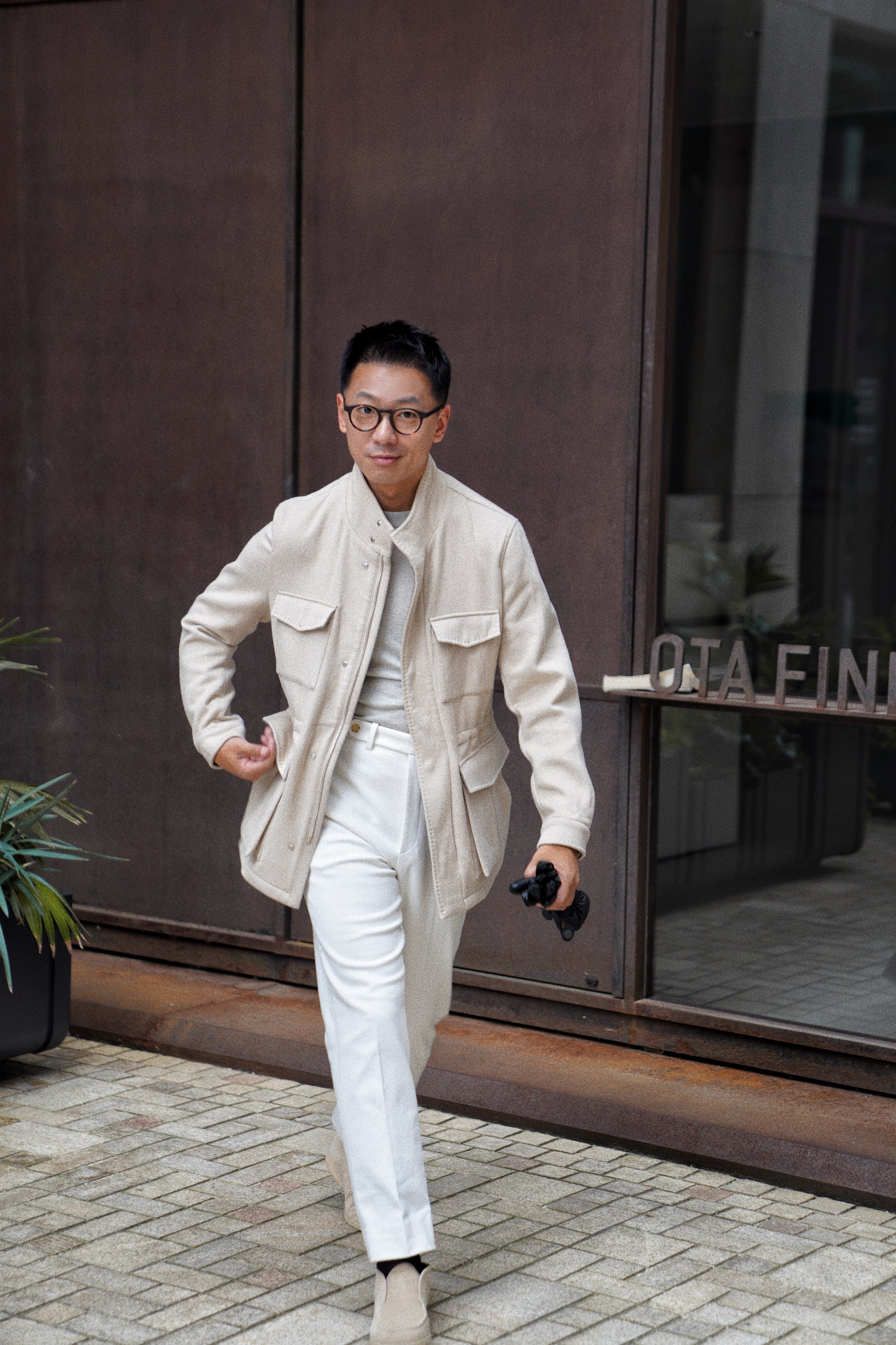 Beige Camel Wool Silk M65 Jacket #329