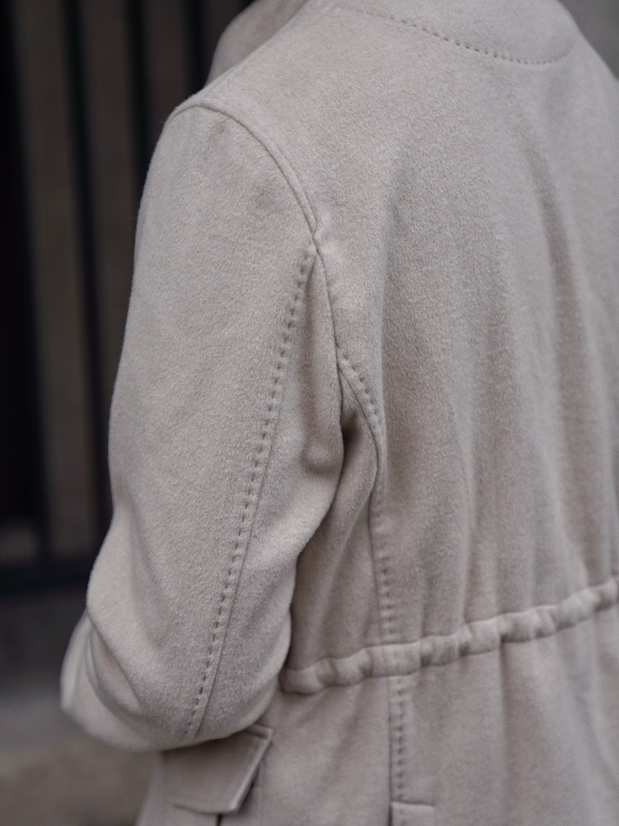 Beige Camel Wool Silk M65 Jacket #329