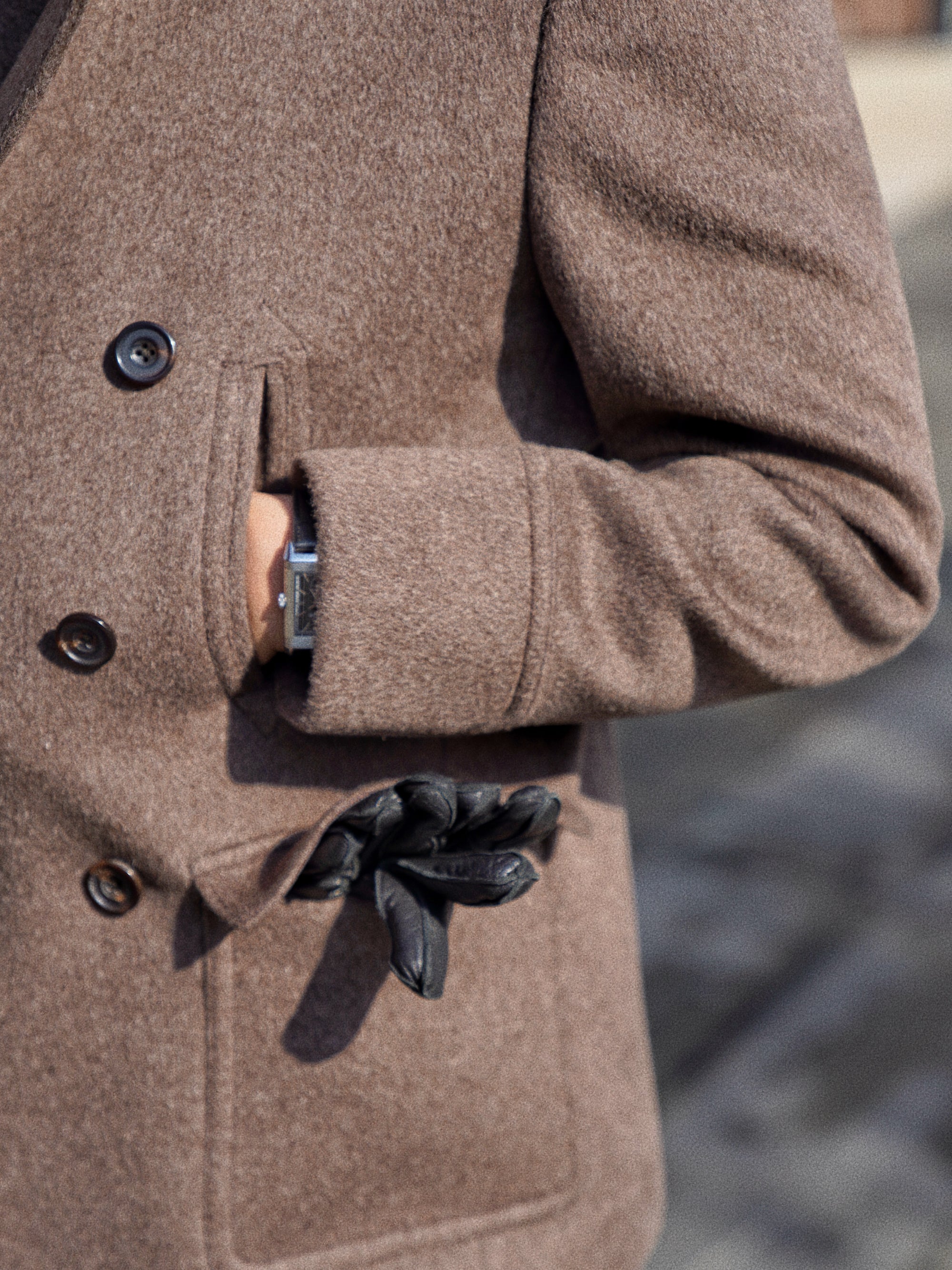 Mocha Wool Peacoat #857